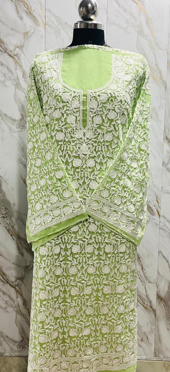 Georgette Kashmiri Work Kurtis2025JAN 2001