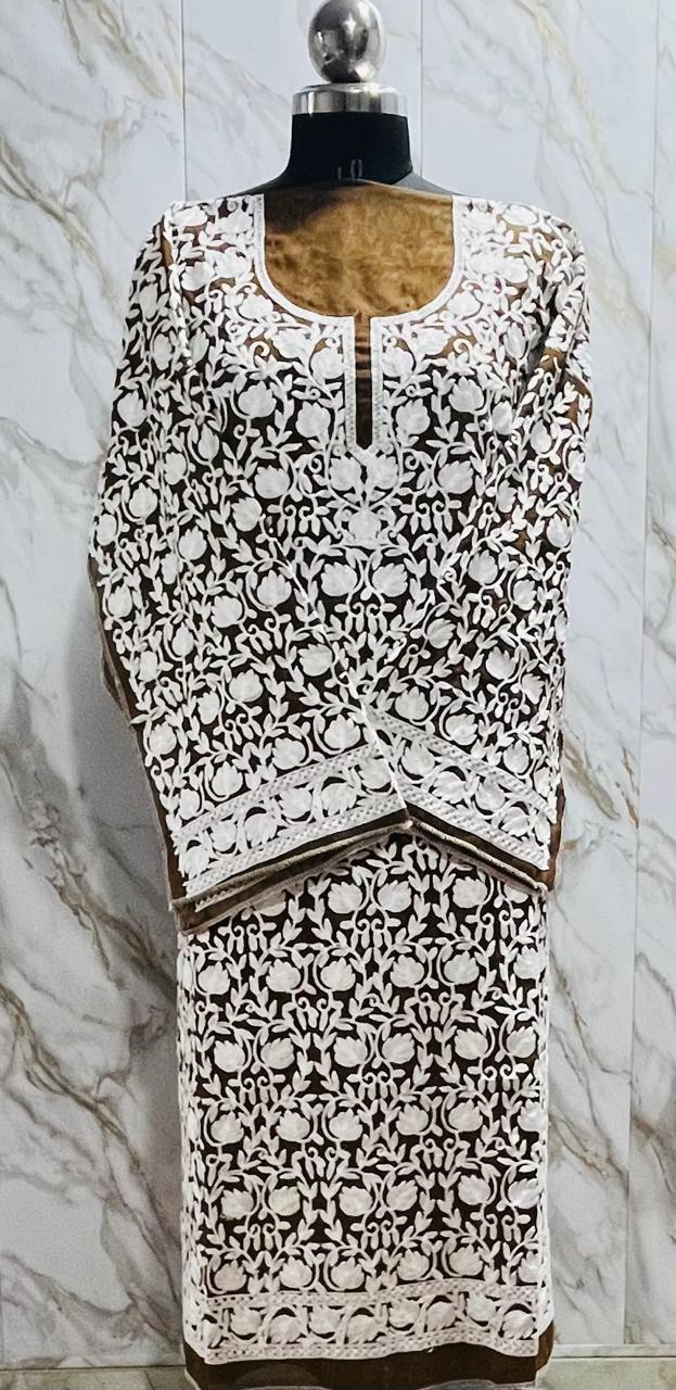 Georgette Kashmiri Work Kurtis2025JAN 2004