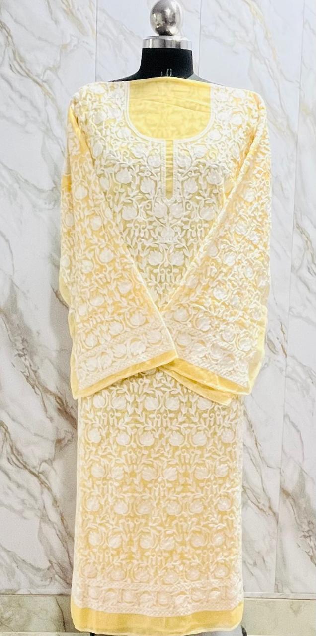 Georgette Kashmiri Work Kurtis2025JAN 2007