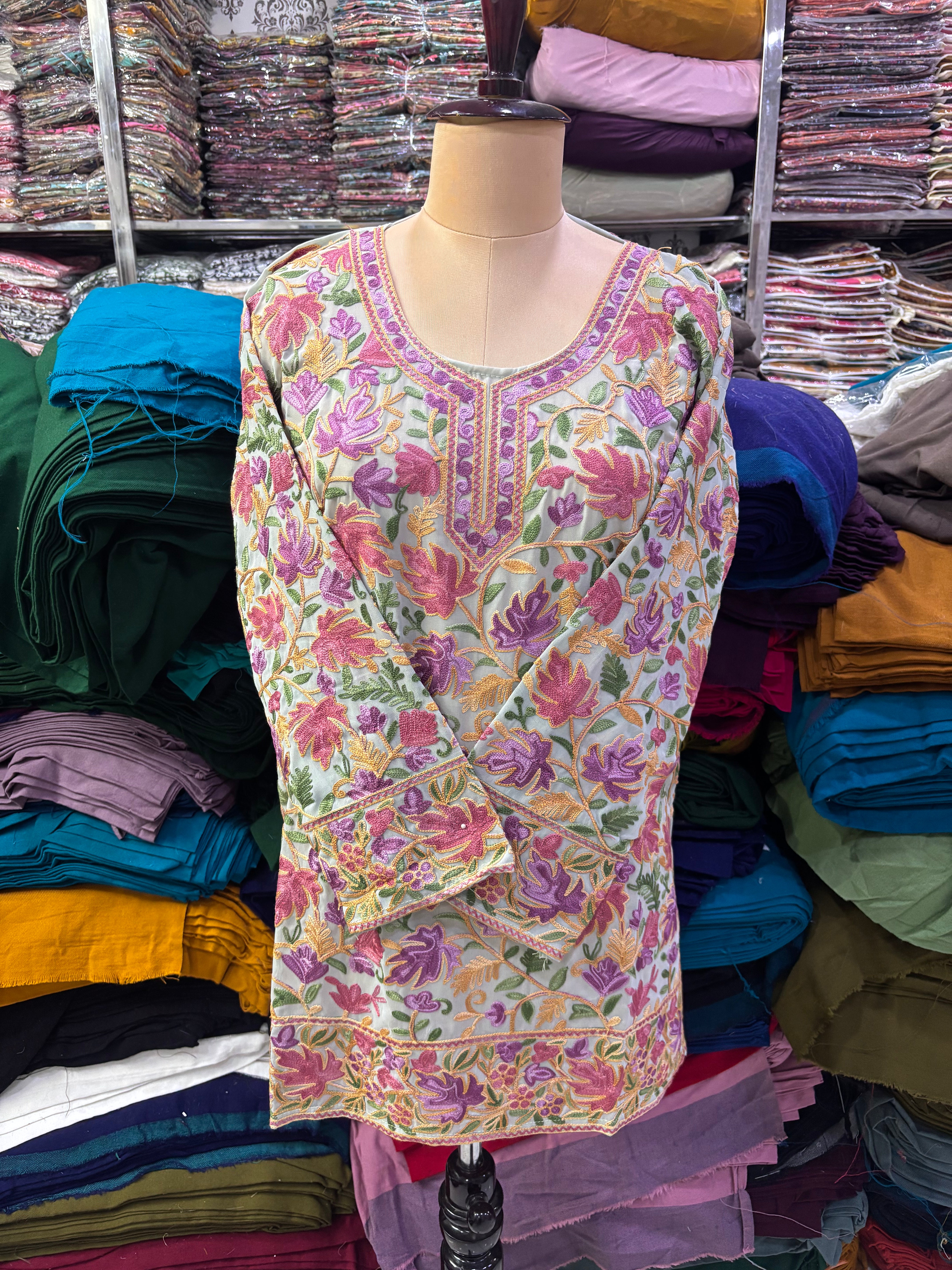 Georgette embroidery kurti