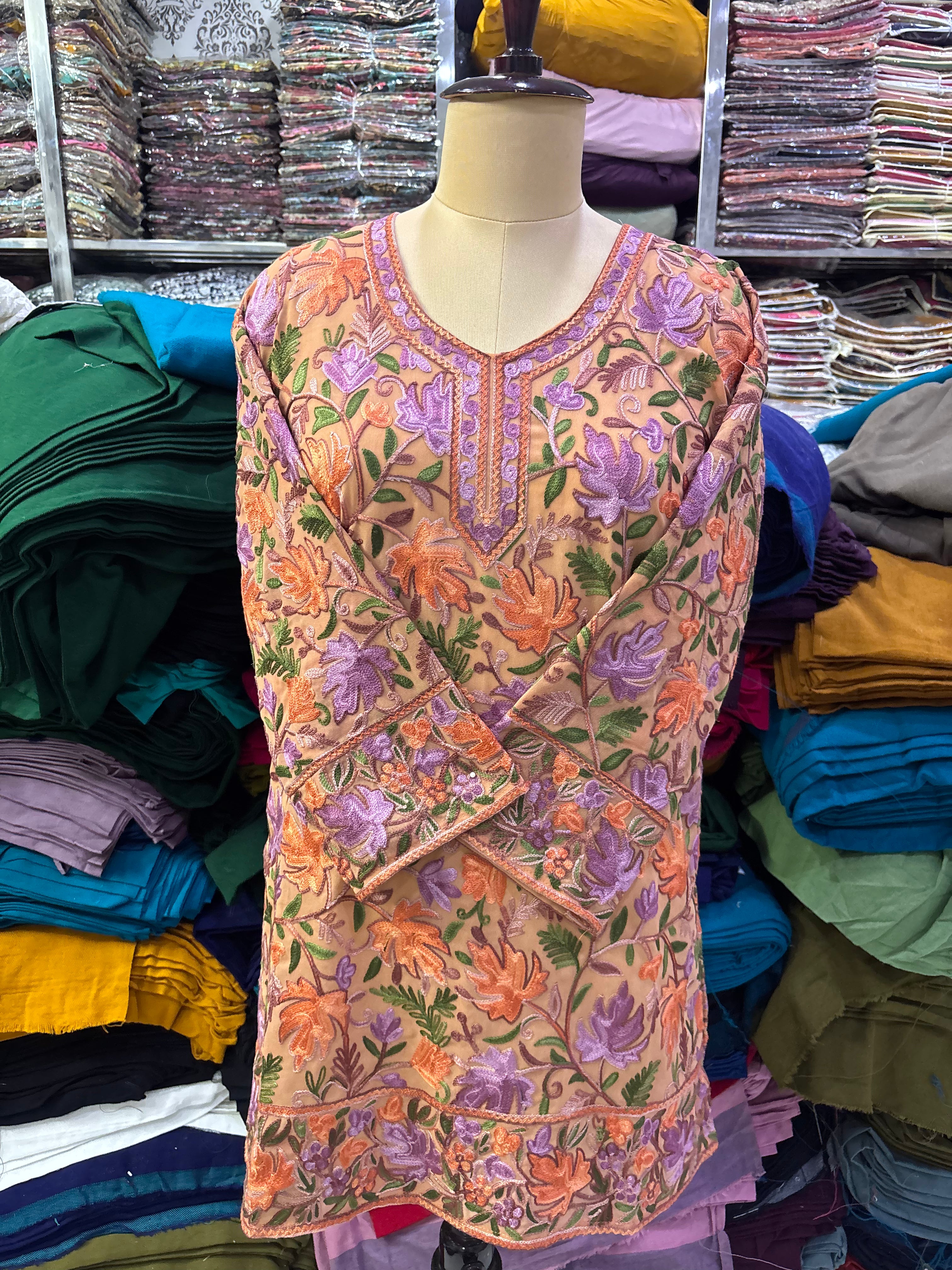 Chinar georgette embroidery kurti