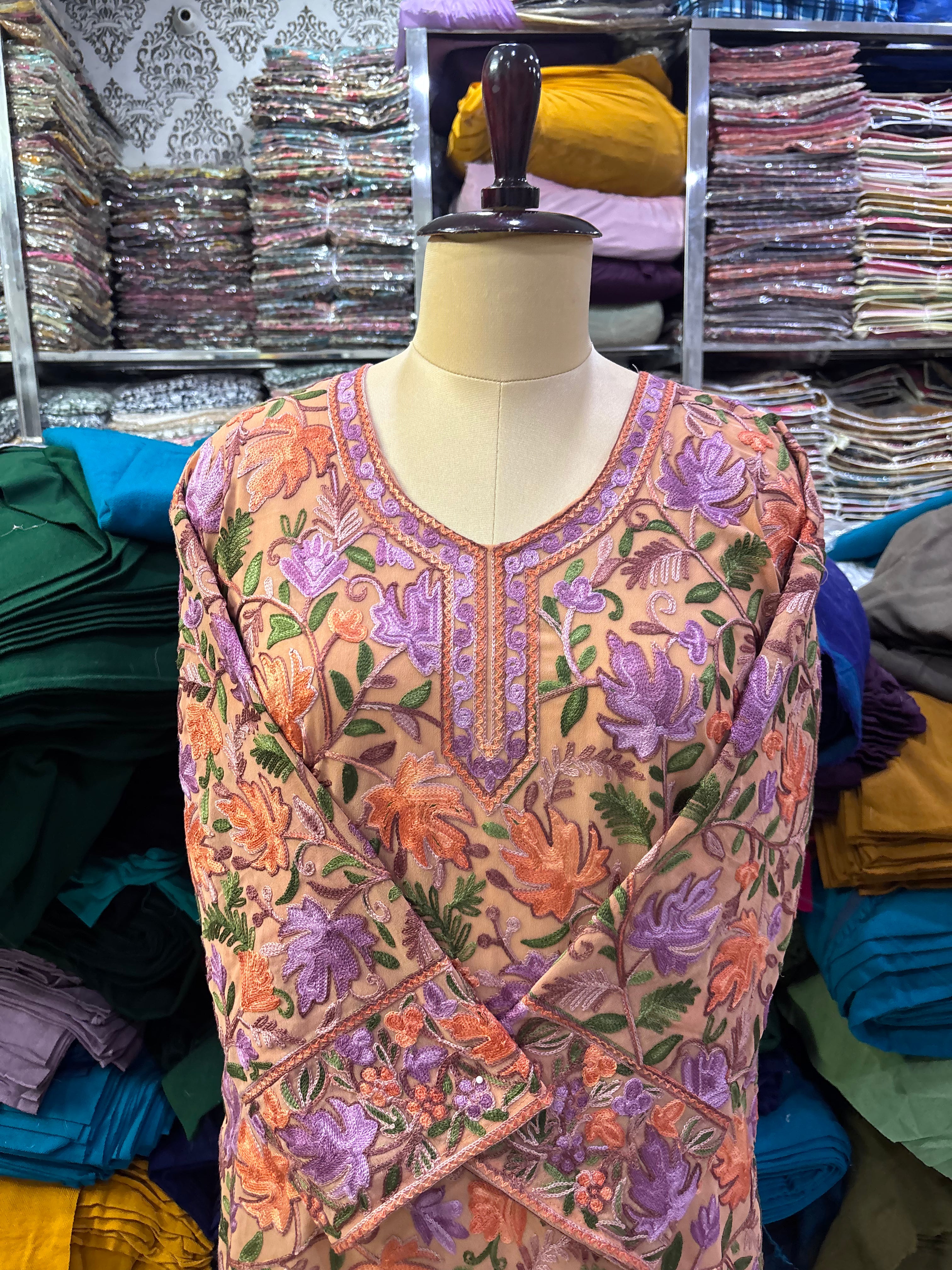Chinar georgette embroidery kurti
