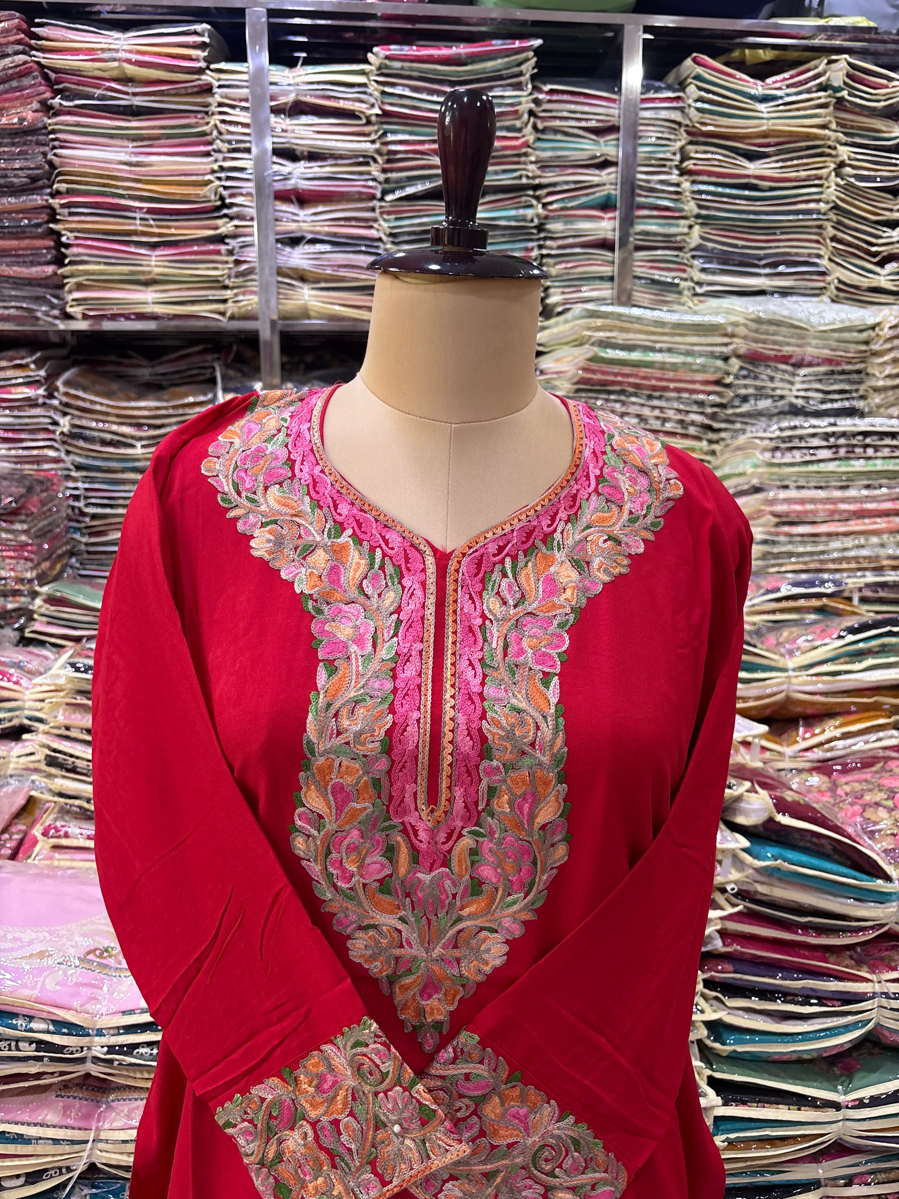 Viscose cotton kurti with embroidery work Size-44