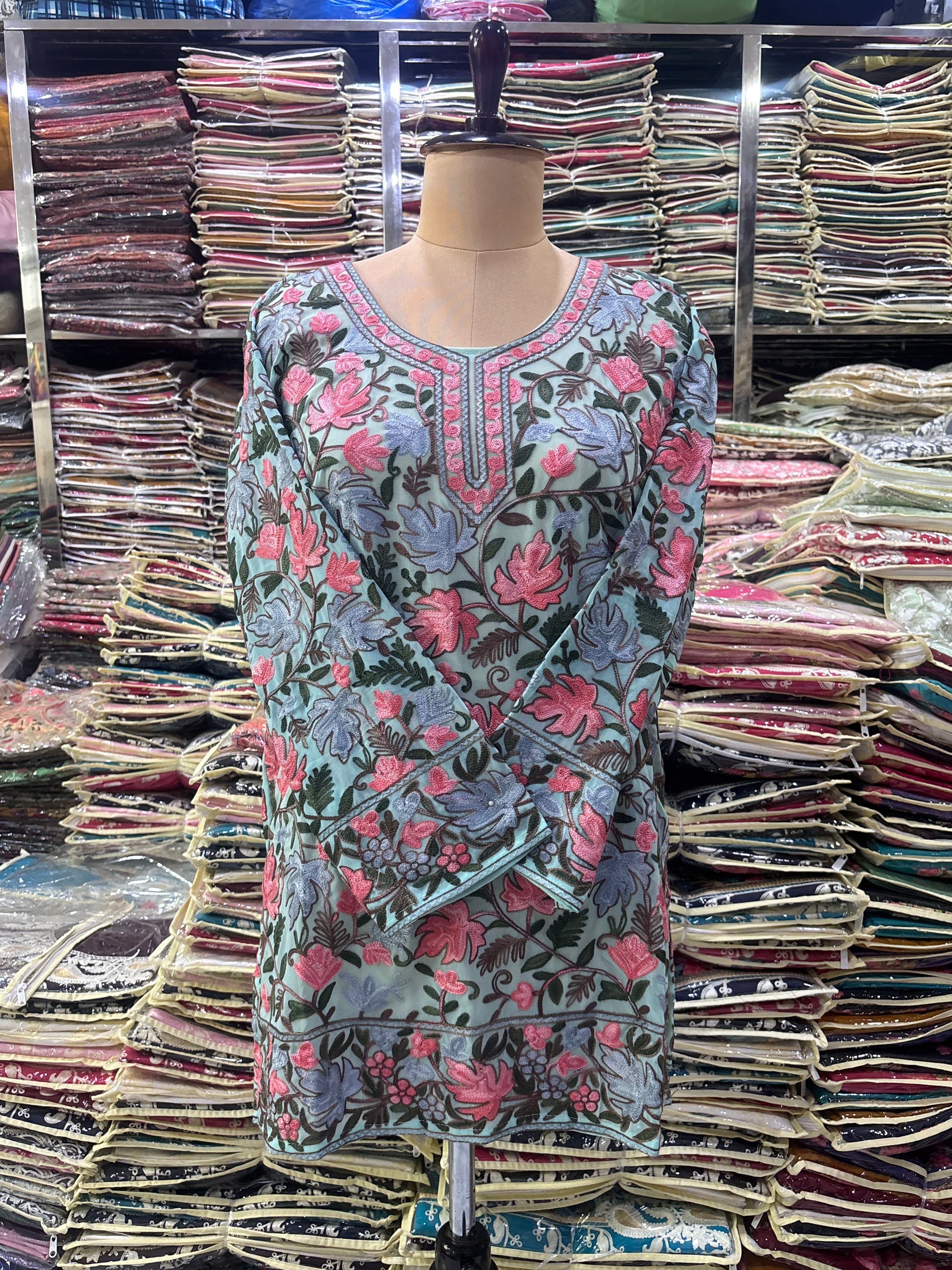 Chinar georgette embroidery kurti