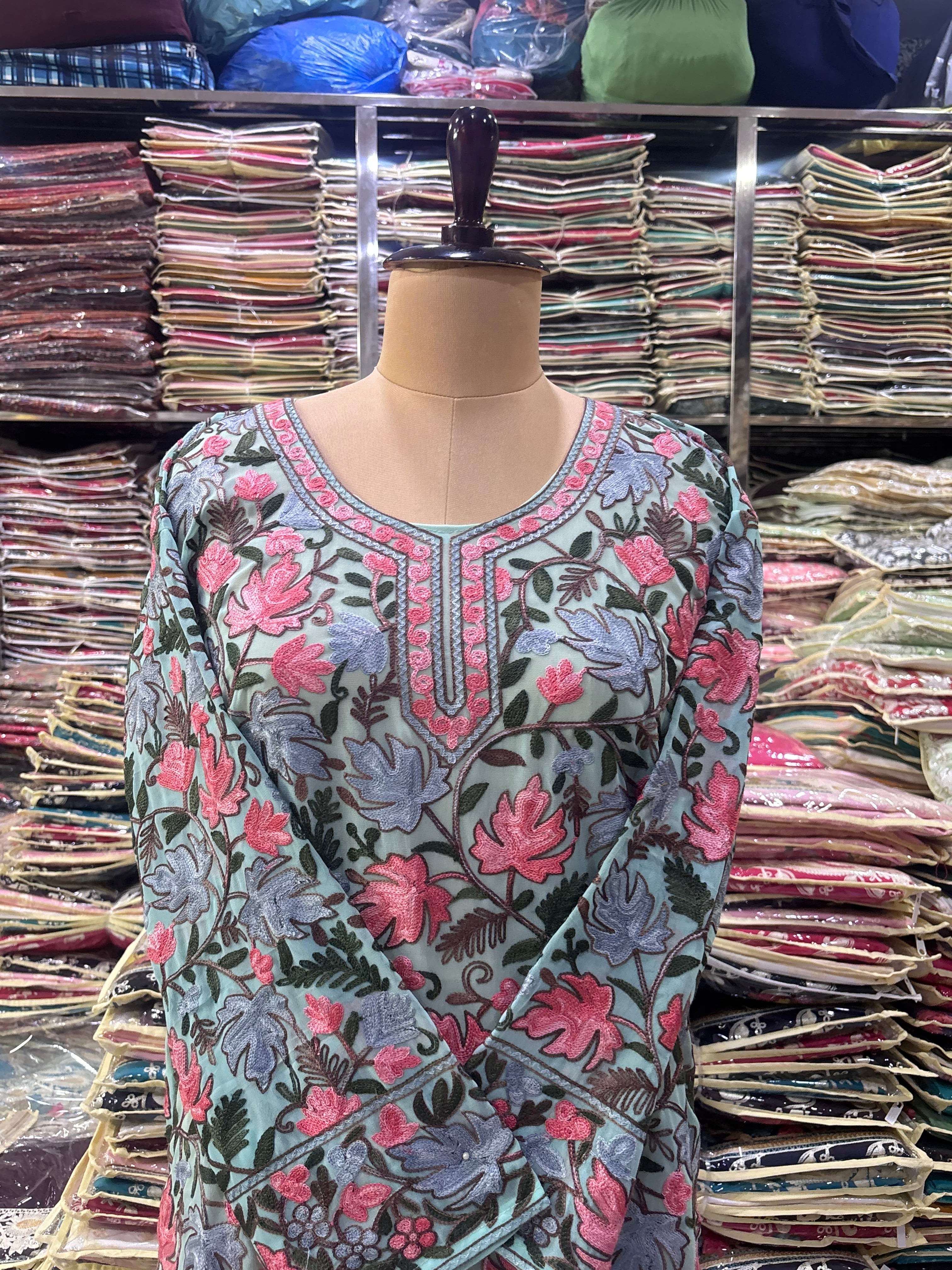 Chinar georgette embroidery kurti
