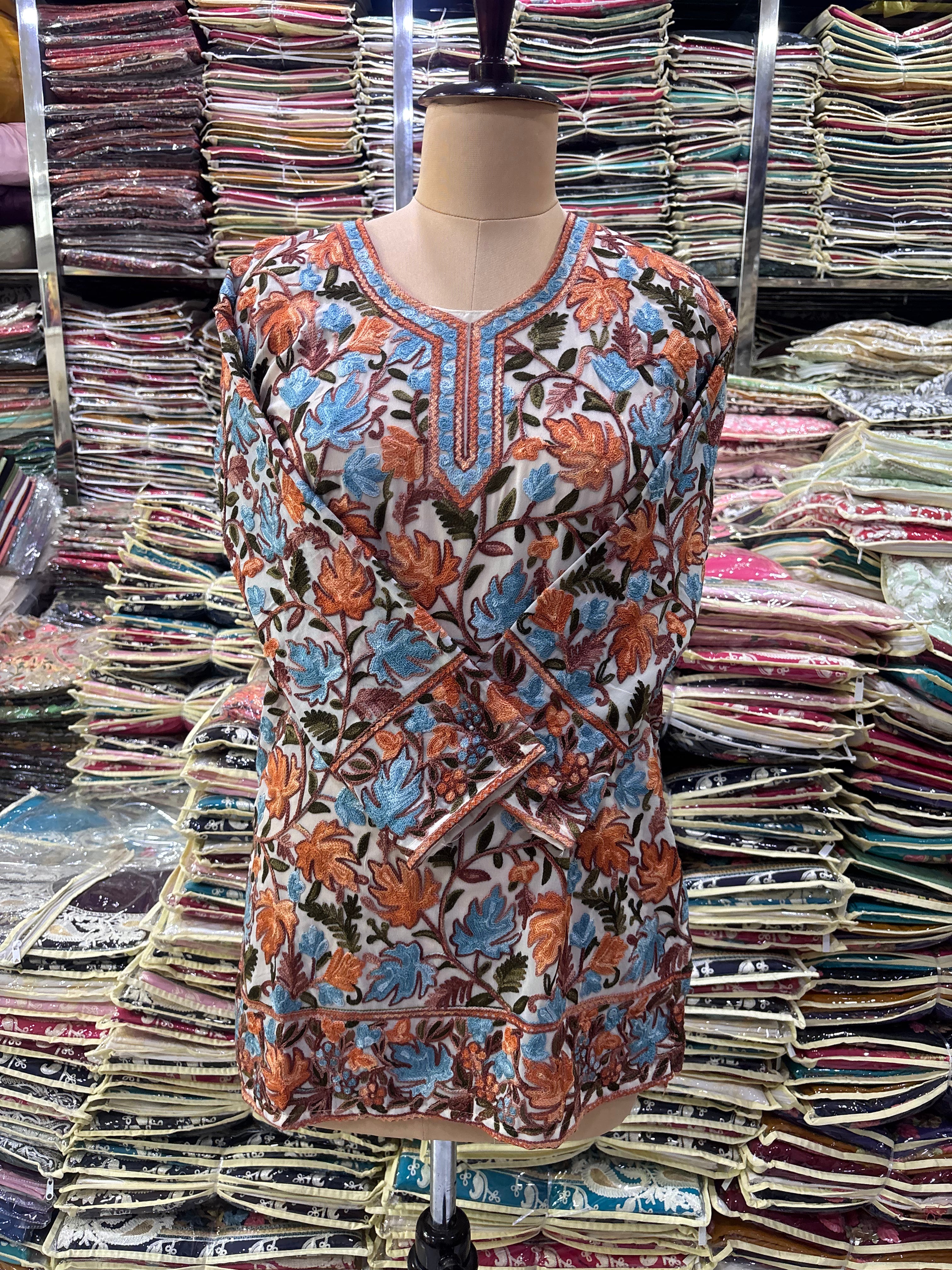 Chinar georgette embroidery kurti