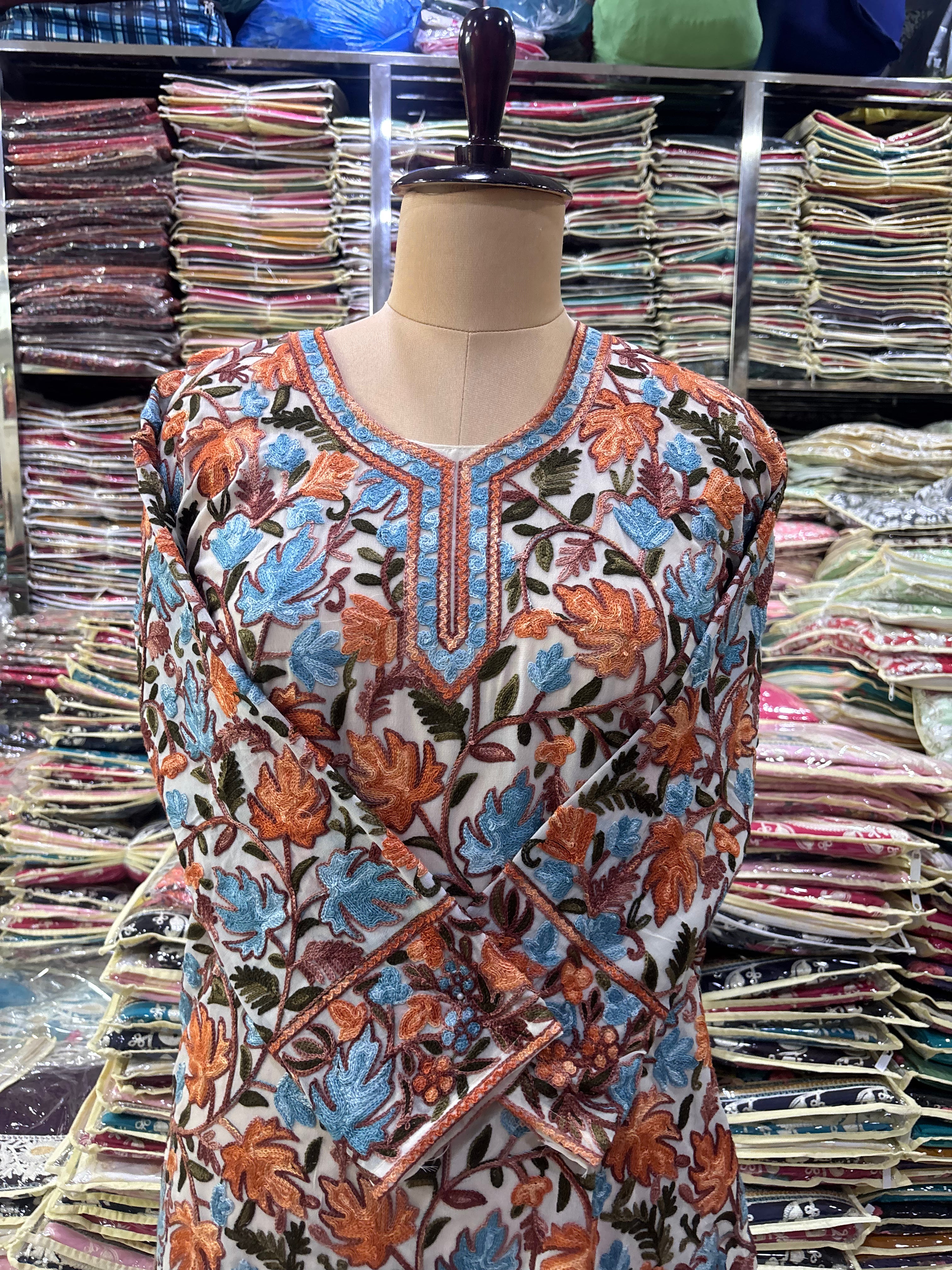 Chinar georgette embroidery kurti