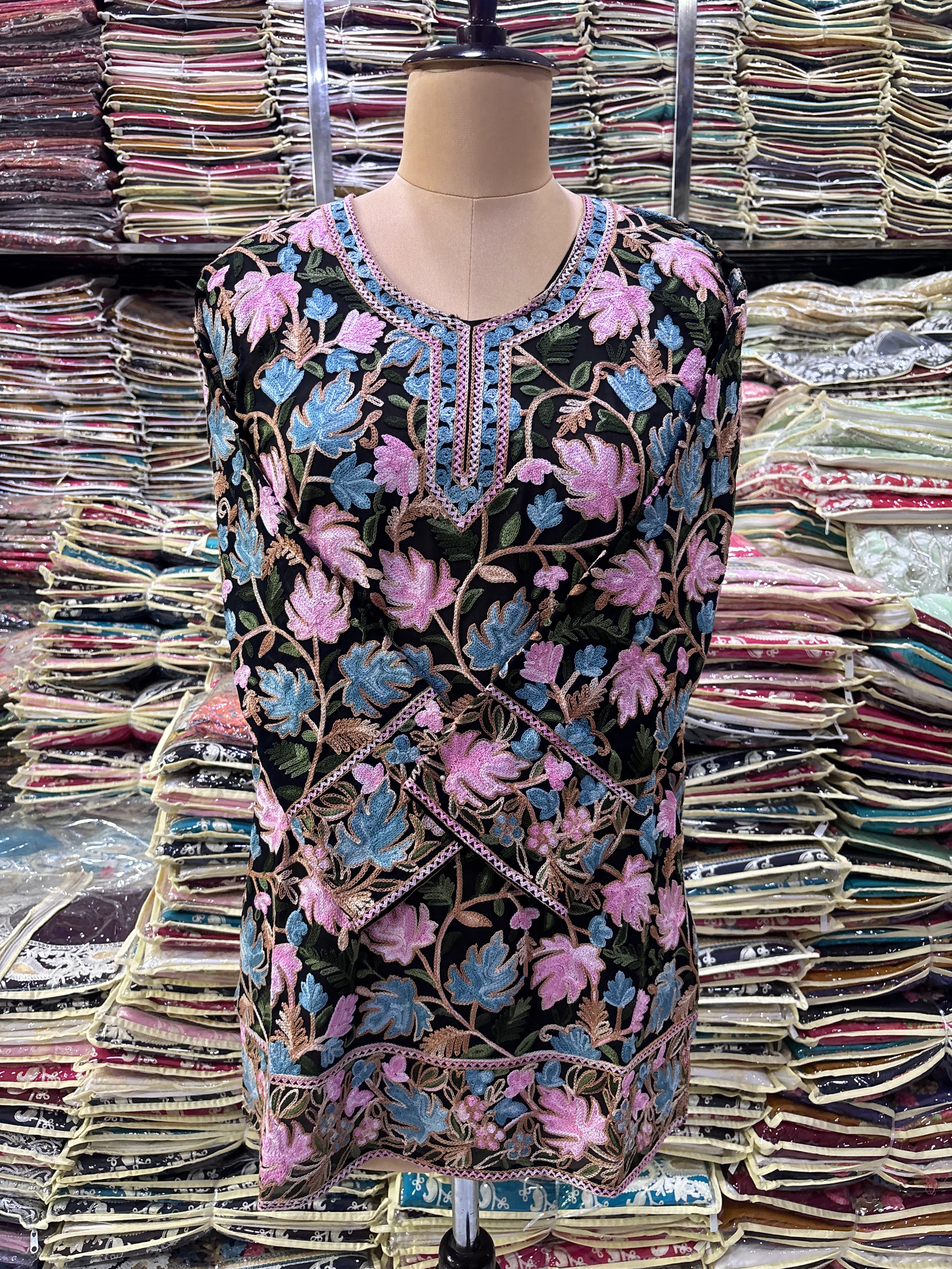 Chinar georgette embroidery kurti