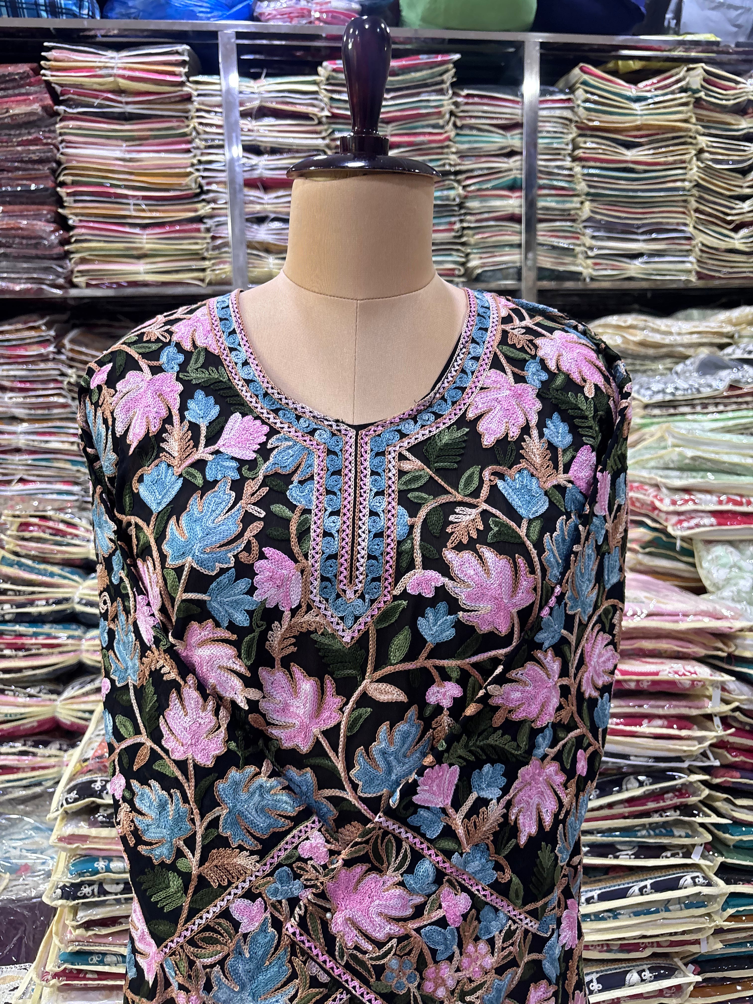Chinar georgette embroidery kurti