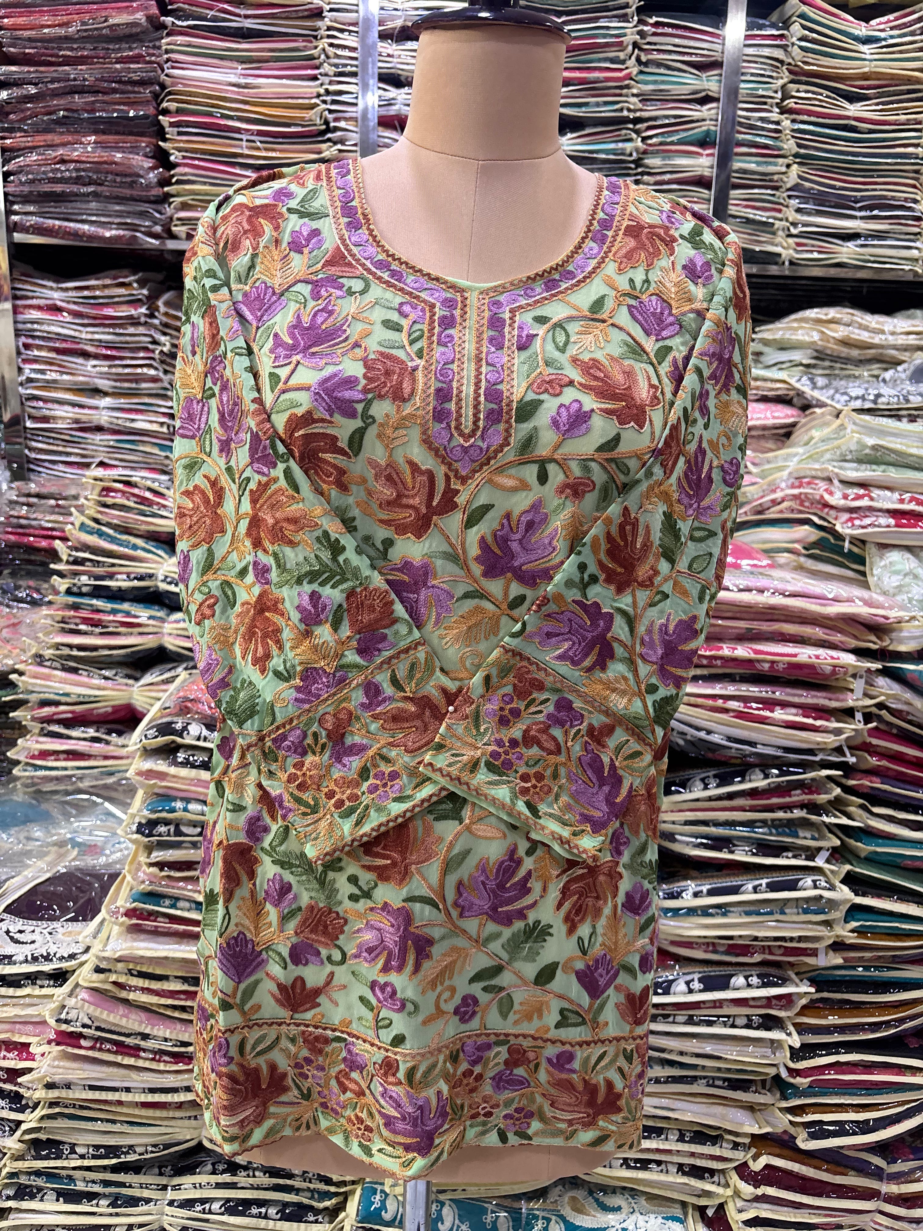 Chinar georgette embroidery kurti