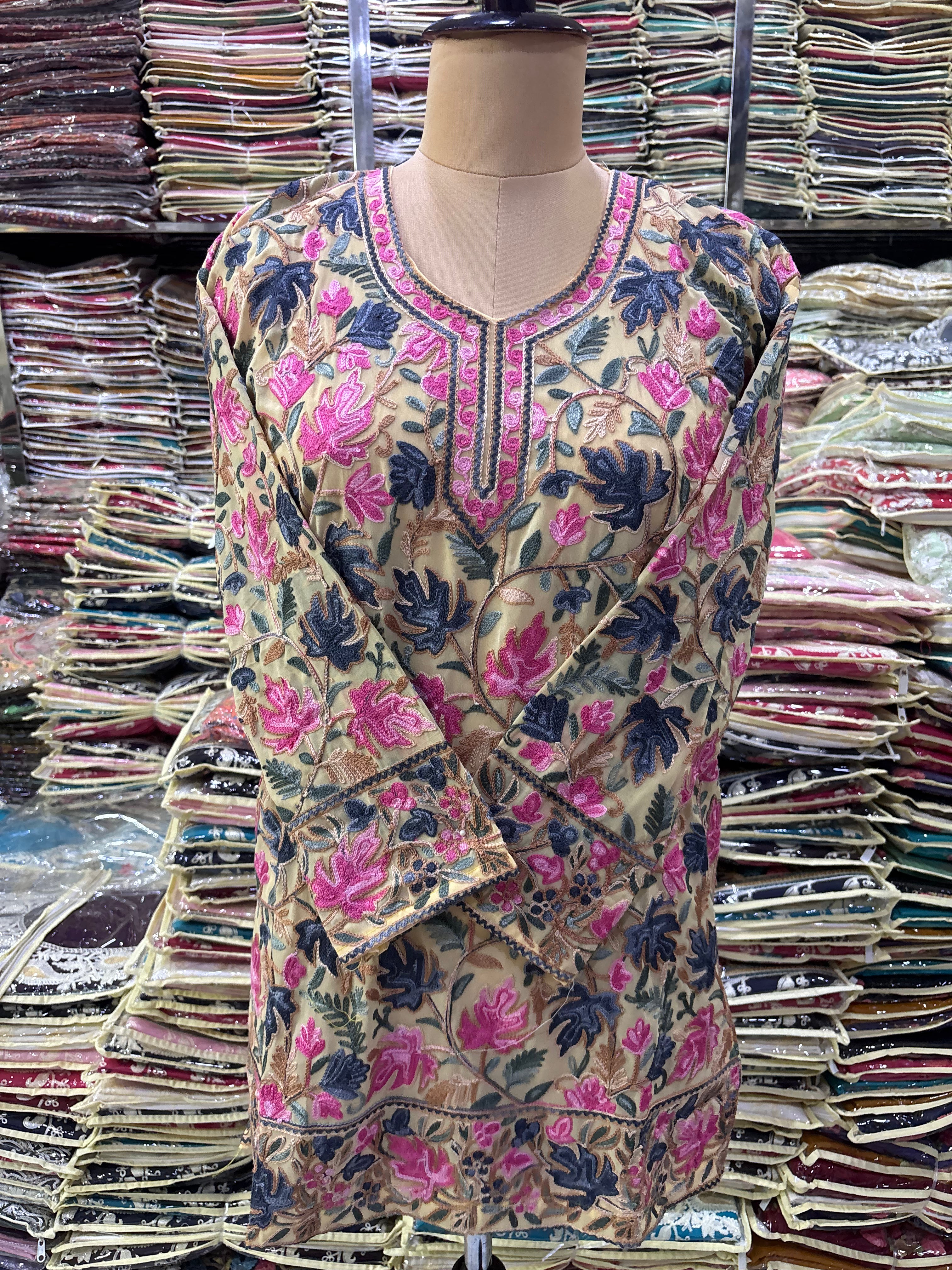 Chinar georgette embroidery kurti