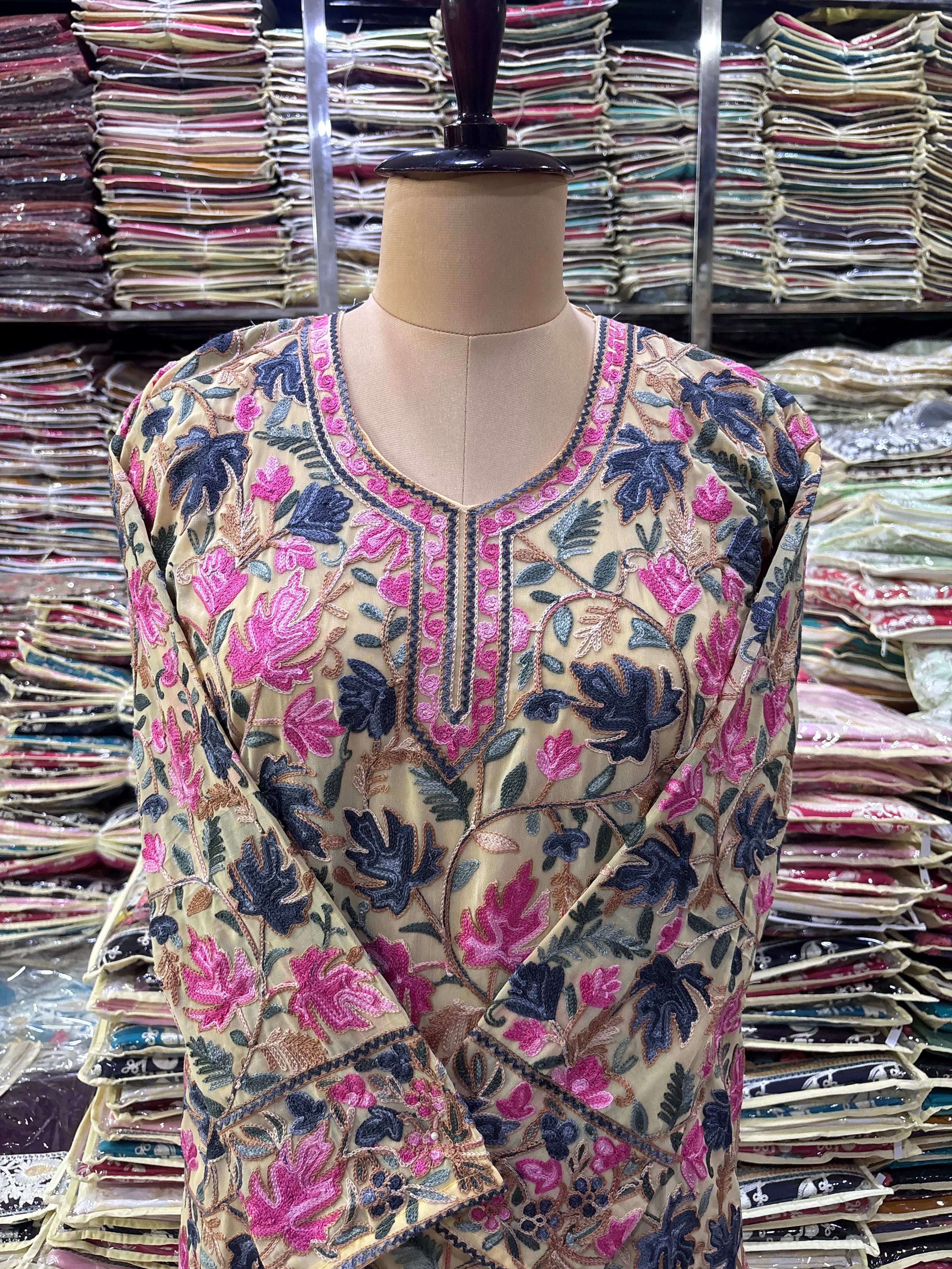 Chinar georgette embroidery kurti