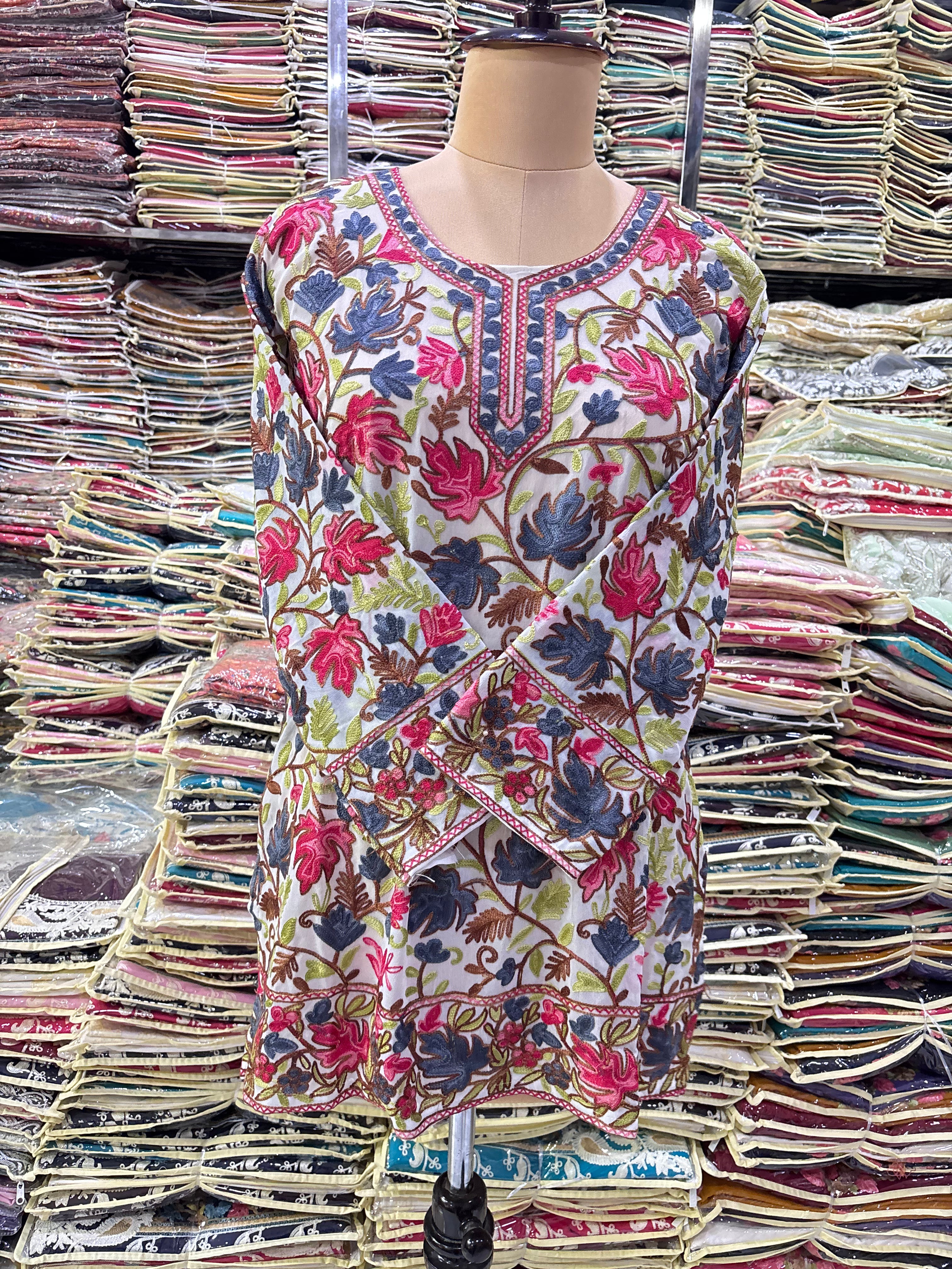 Chinar georgette embroidery kurti