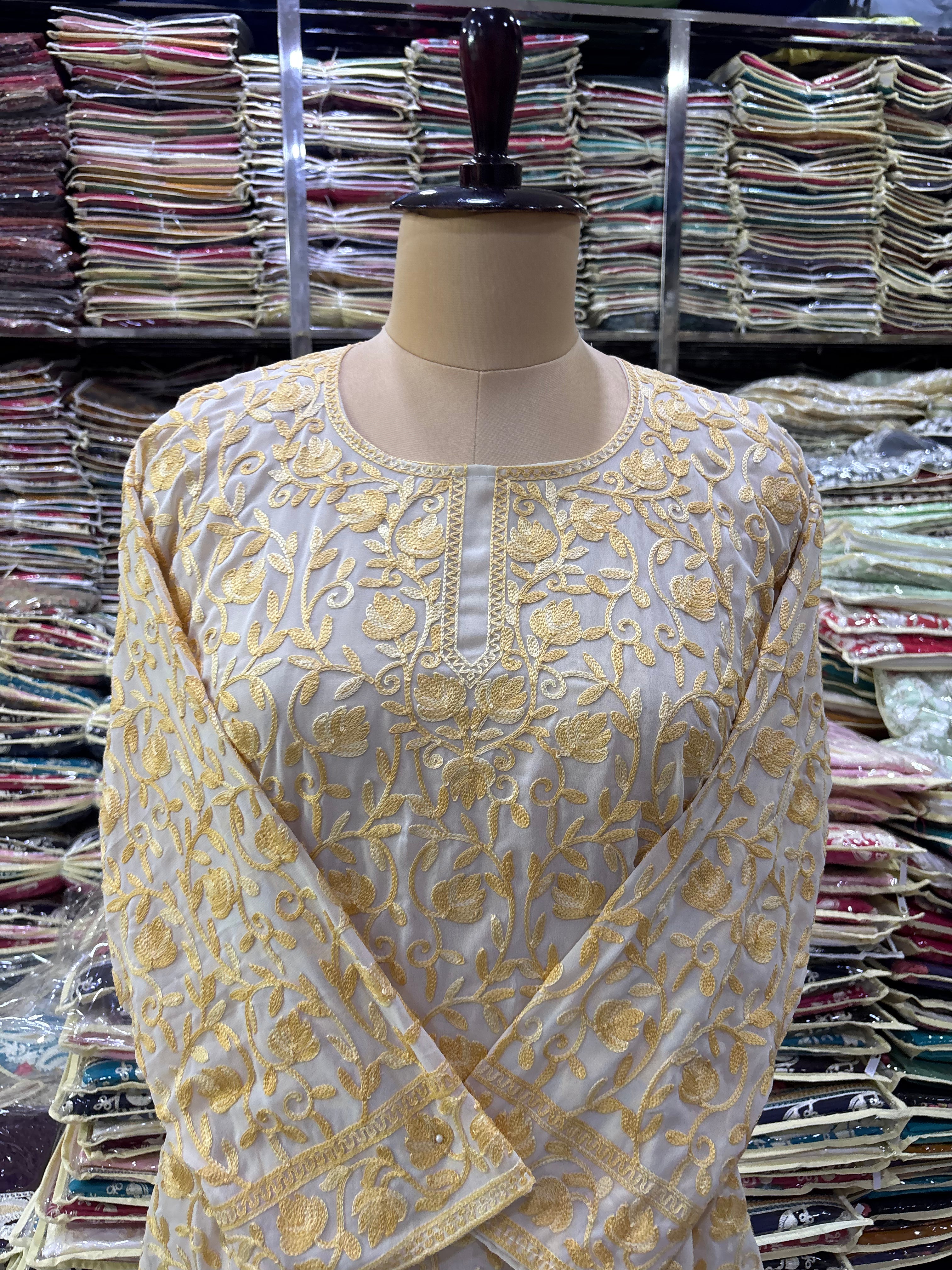 Georgette embroidery kurti