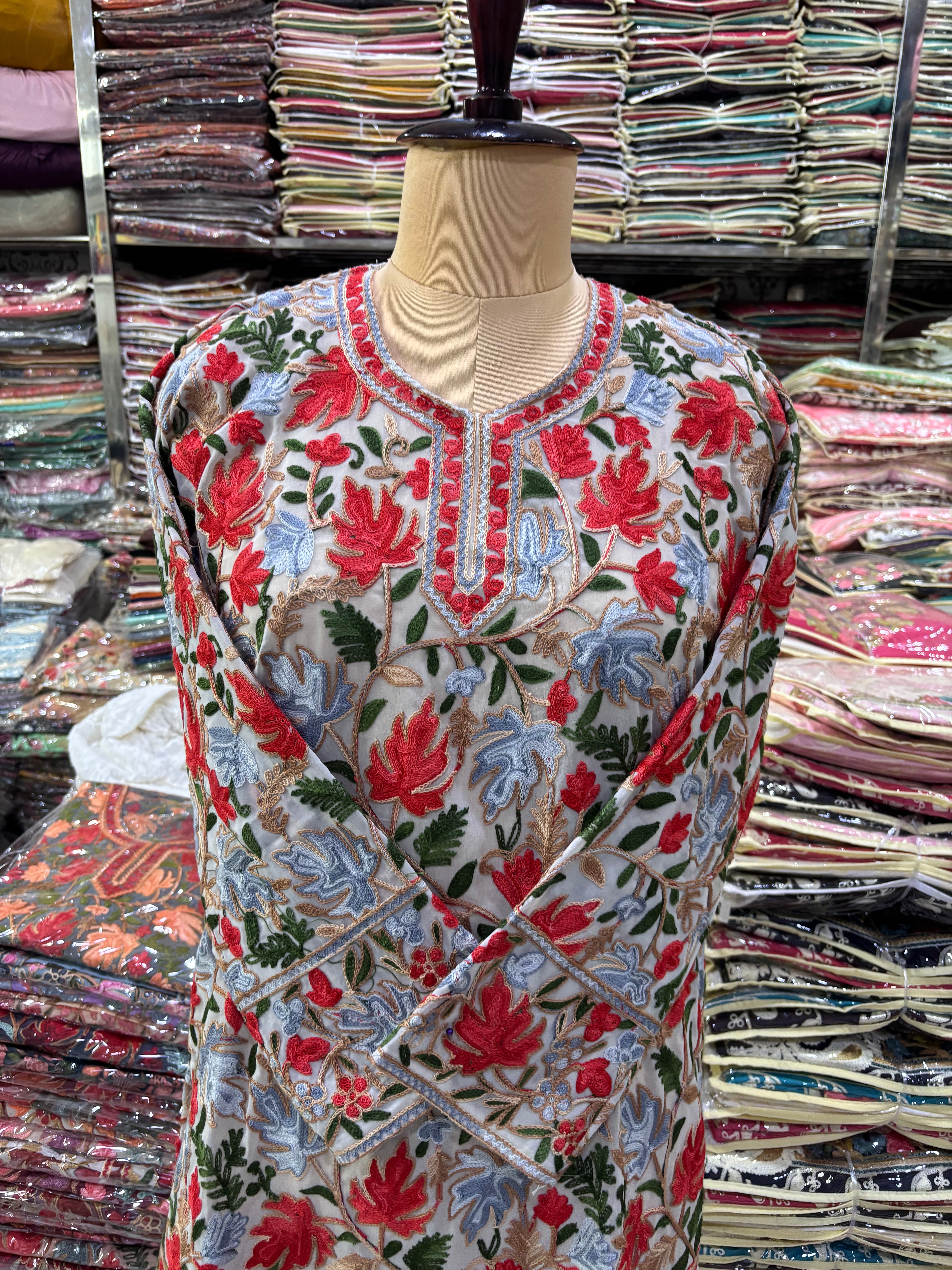 Chinar georgette embroidery kurti size fits upto 42