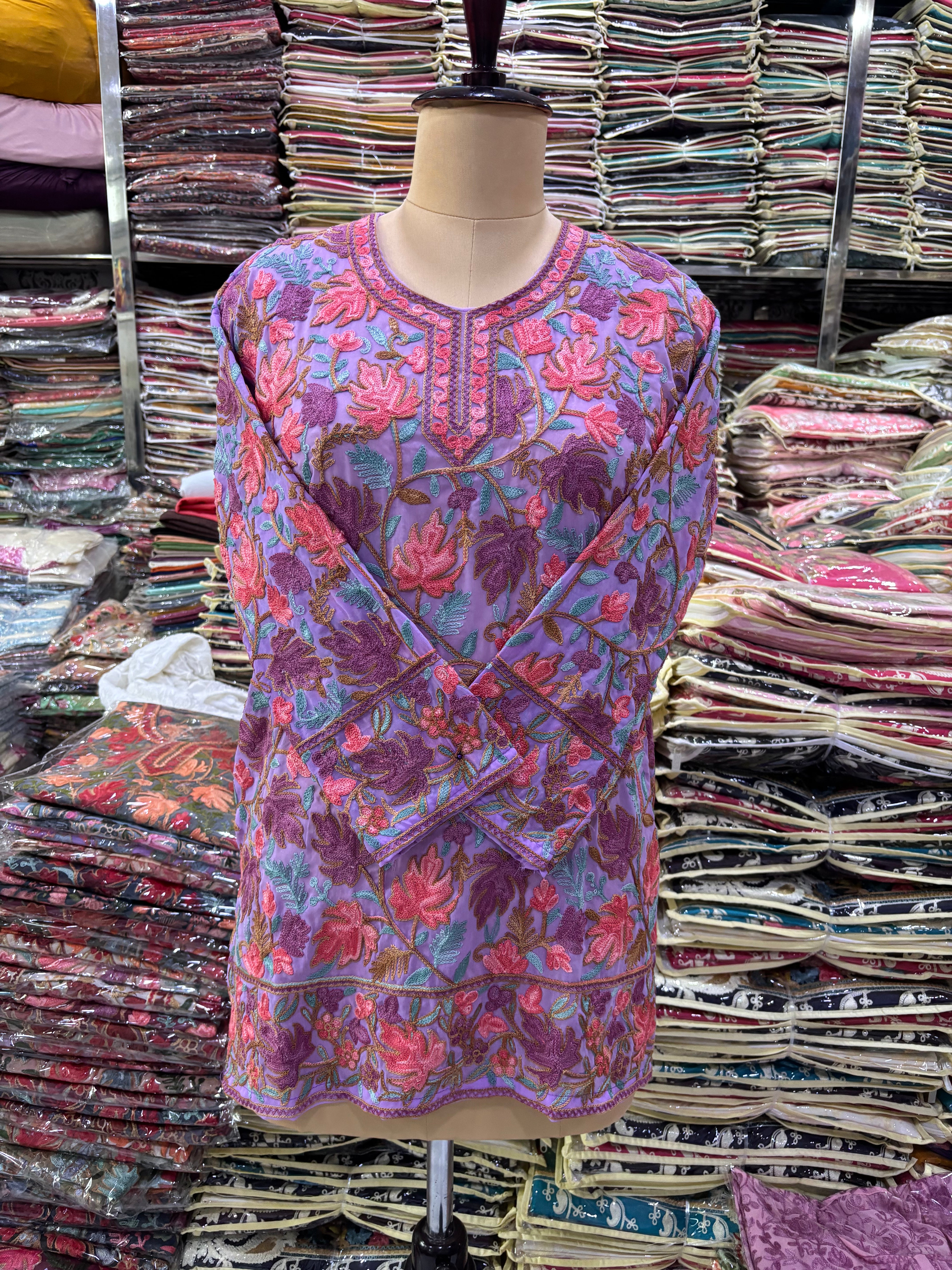 Chinar georgette embroidery kurti size fits upto 42