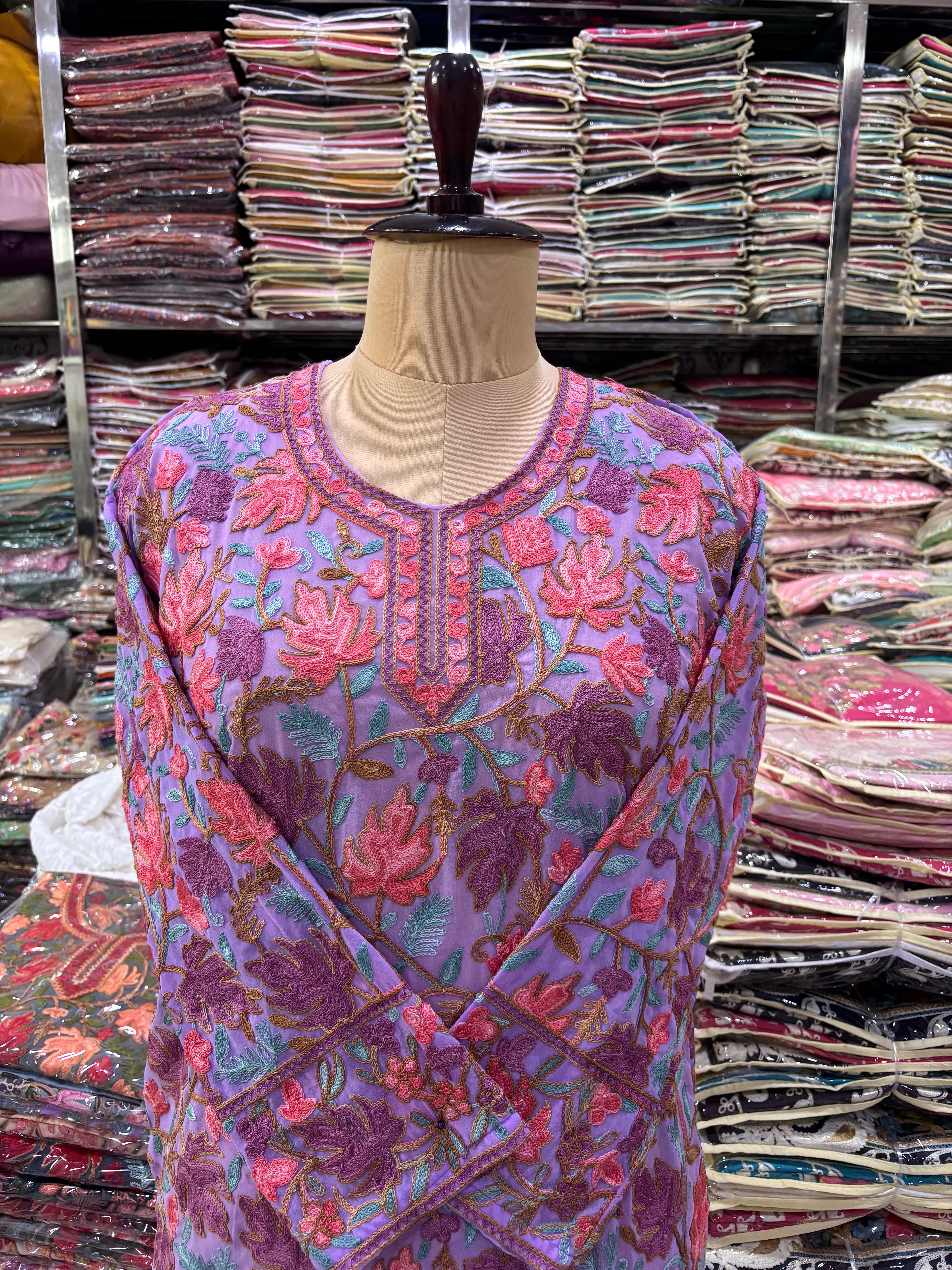 Chinar georgette embroidery kurti size fits upto 42