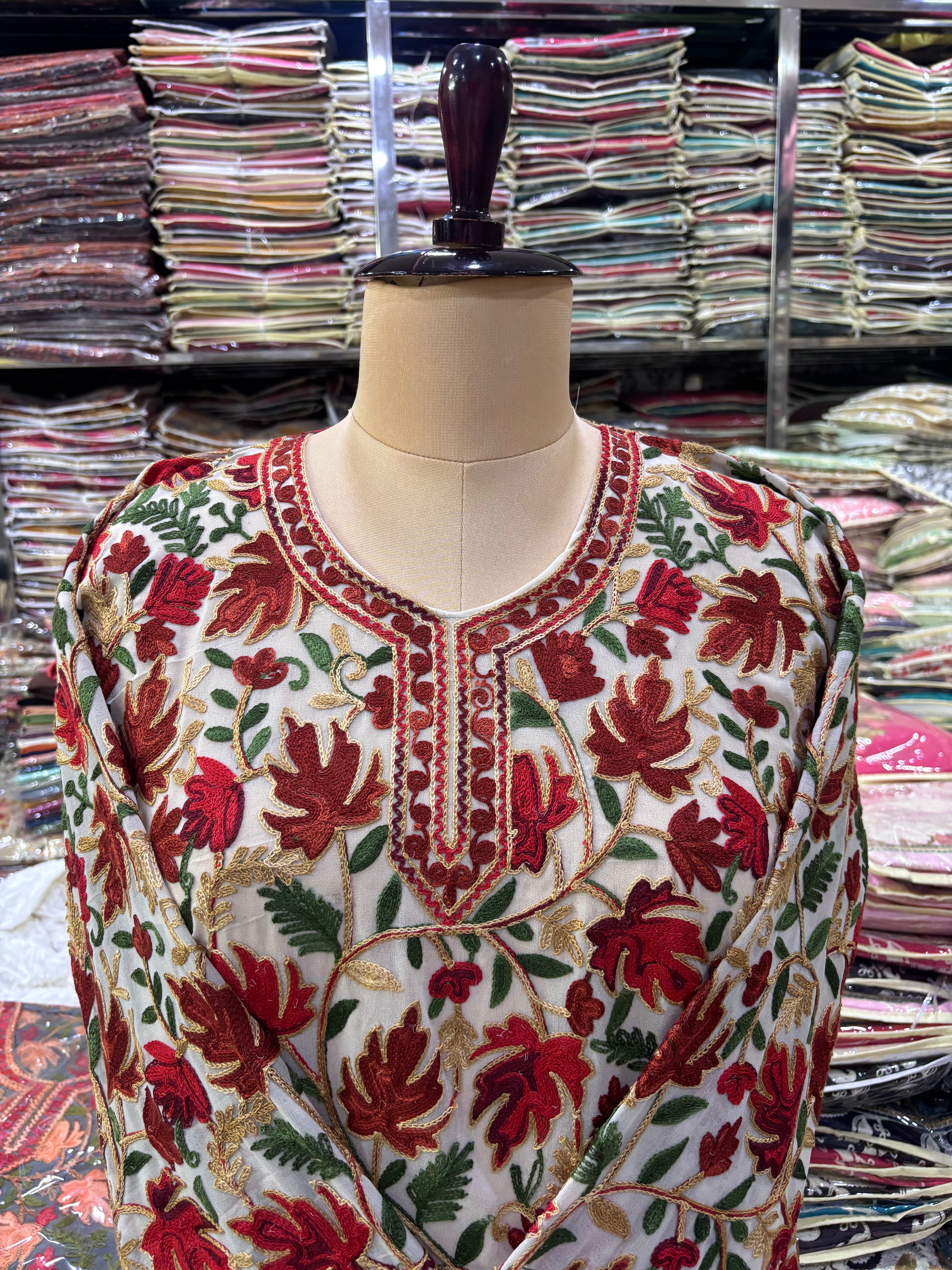 Chinar georgette embroidery kurti size fits upto 42