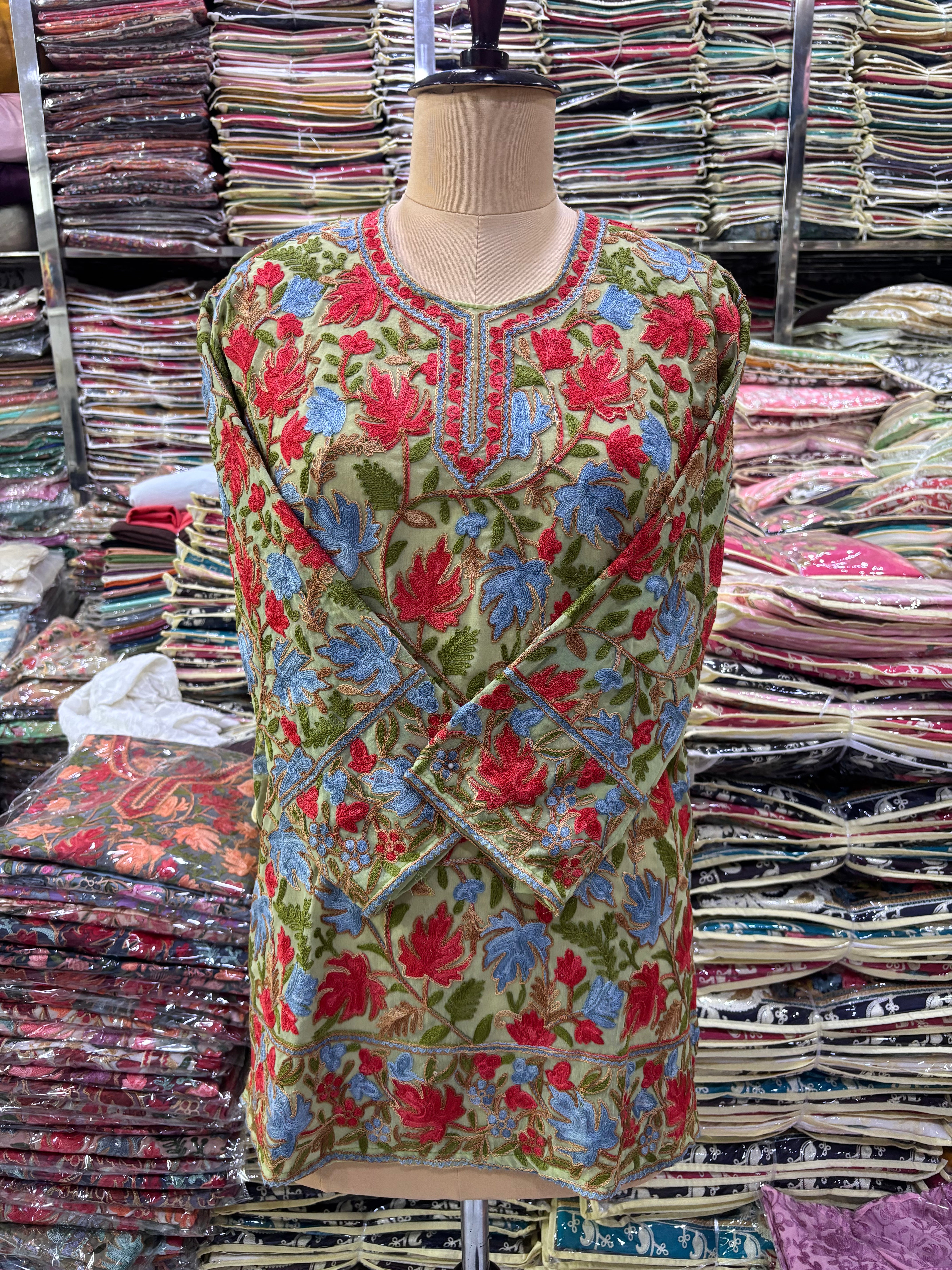Chinar georgette embroidery kurti size fits upto 42