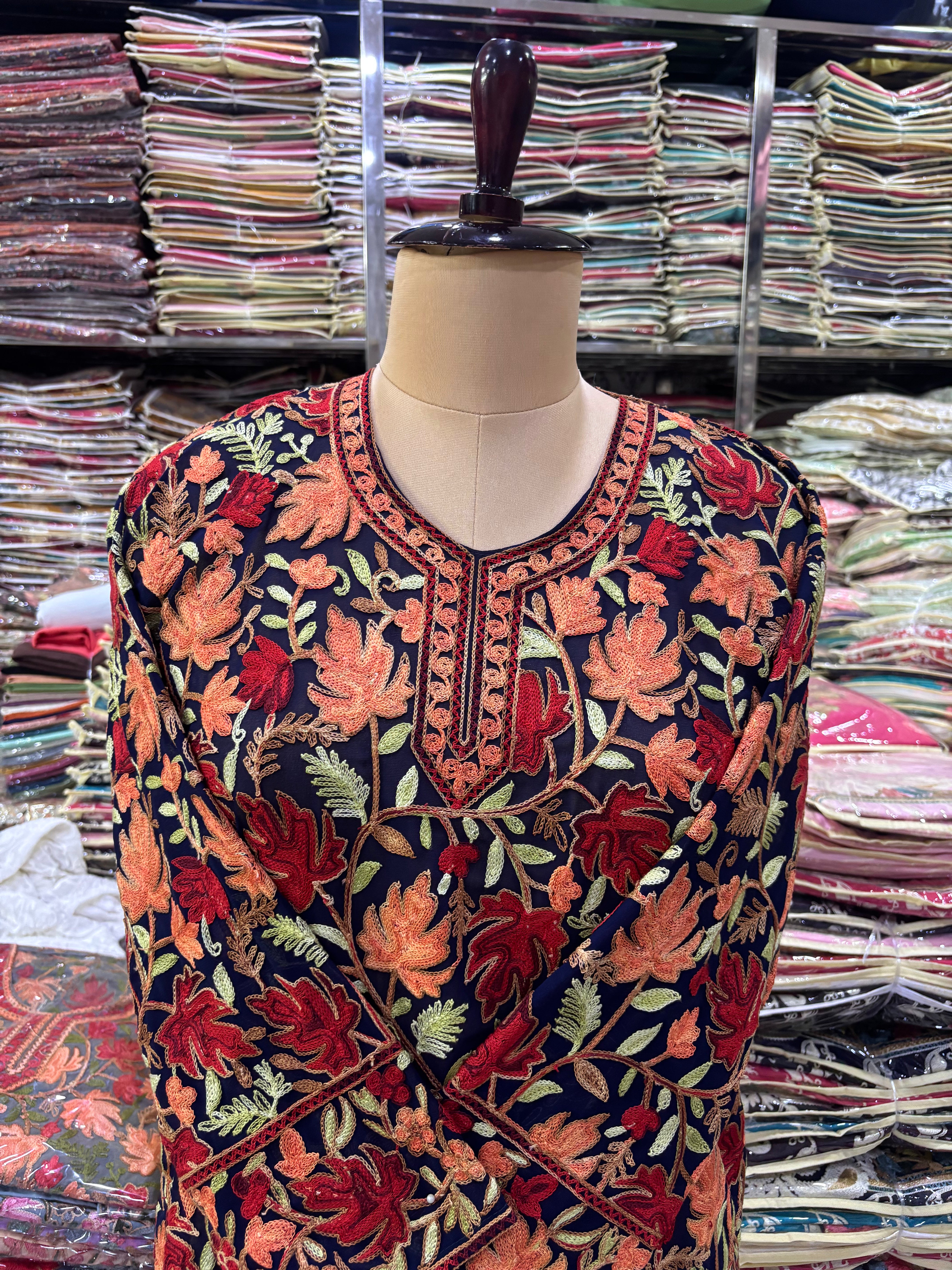 Chinar georgette embroidery kurti size fits upto 42