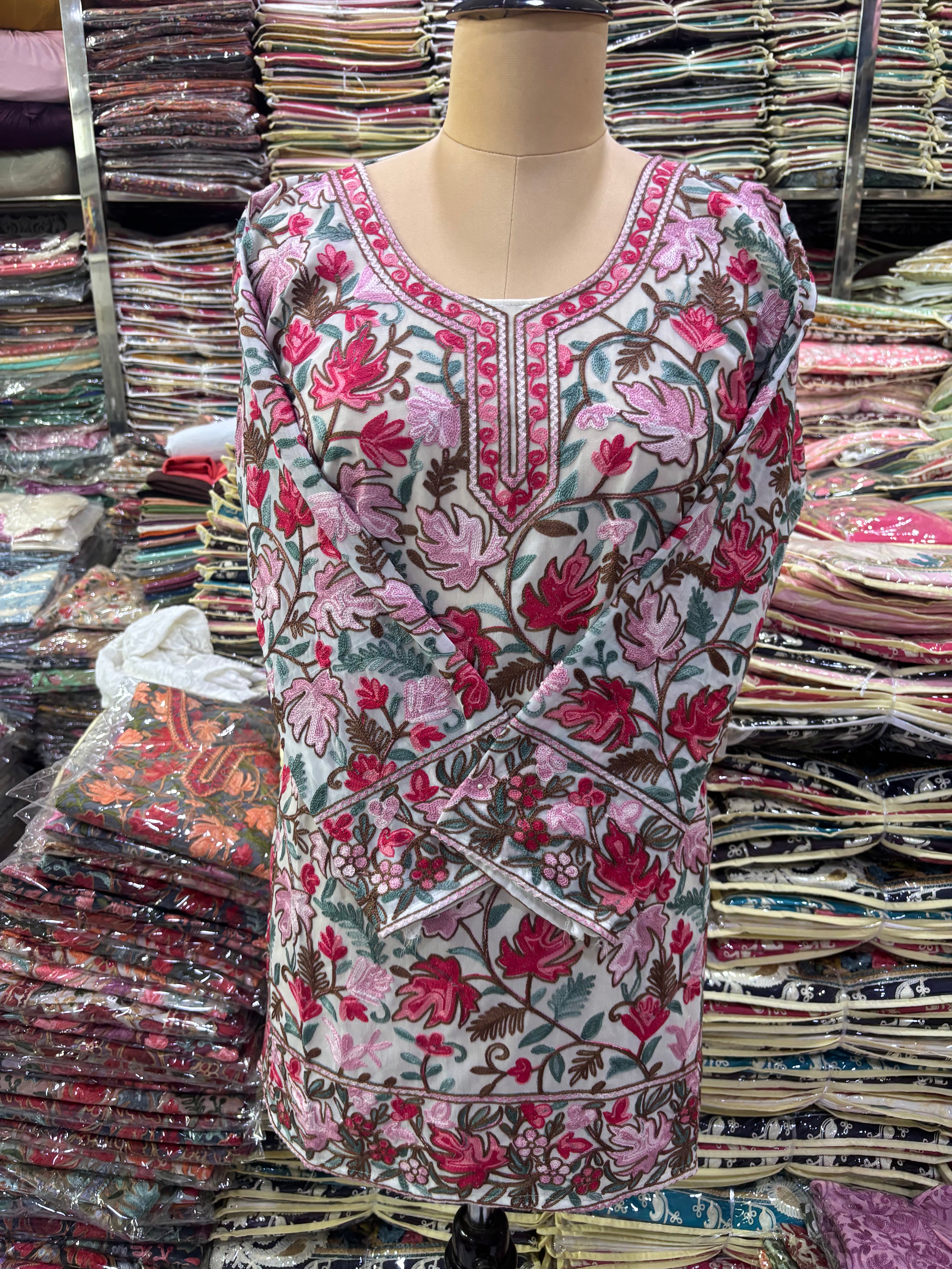 Chinar georgette embroidery kurti