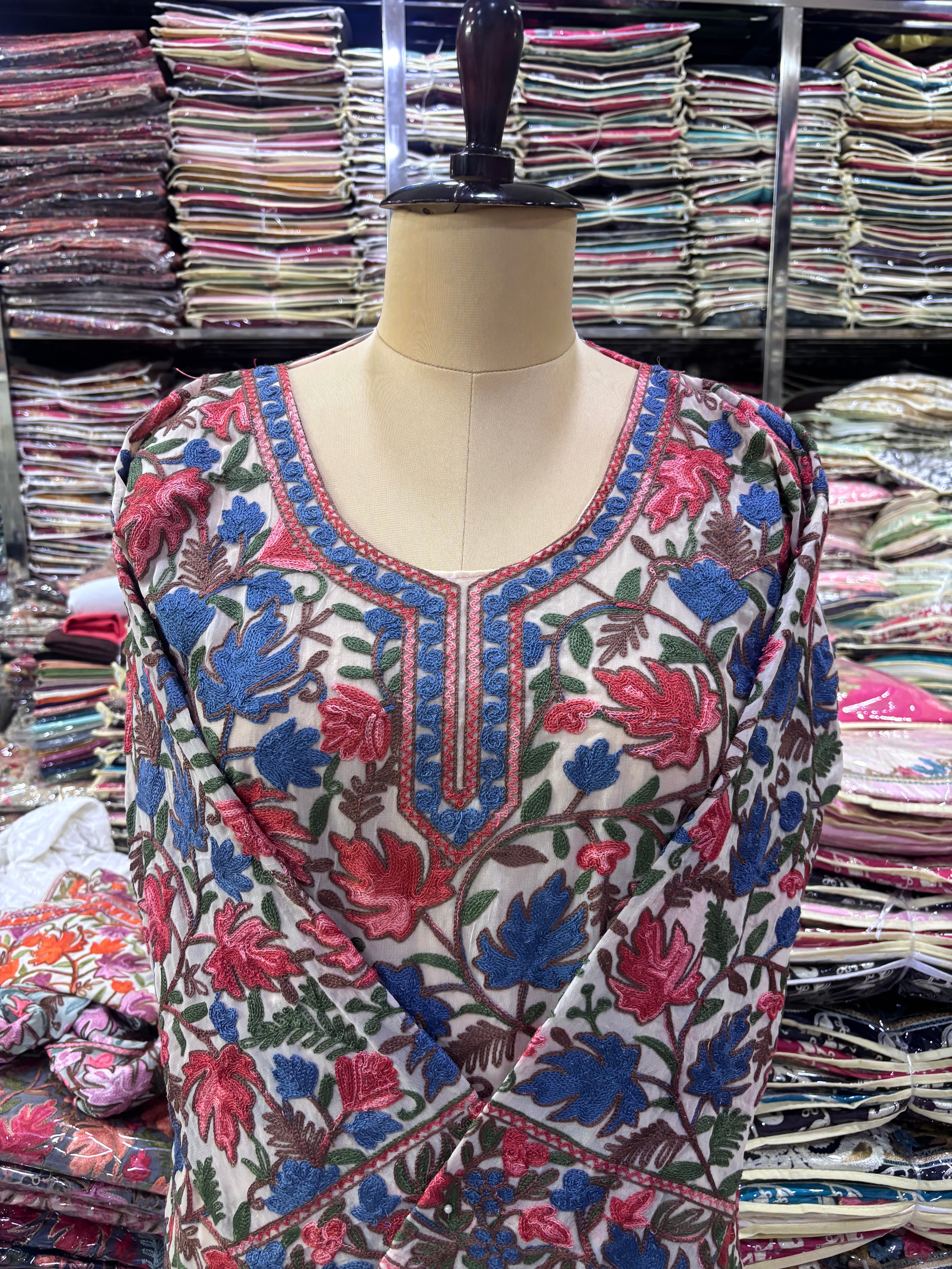 Chinar georgette embroidery kurti