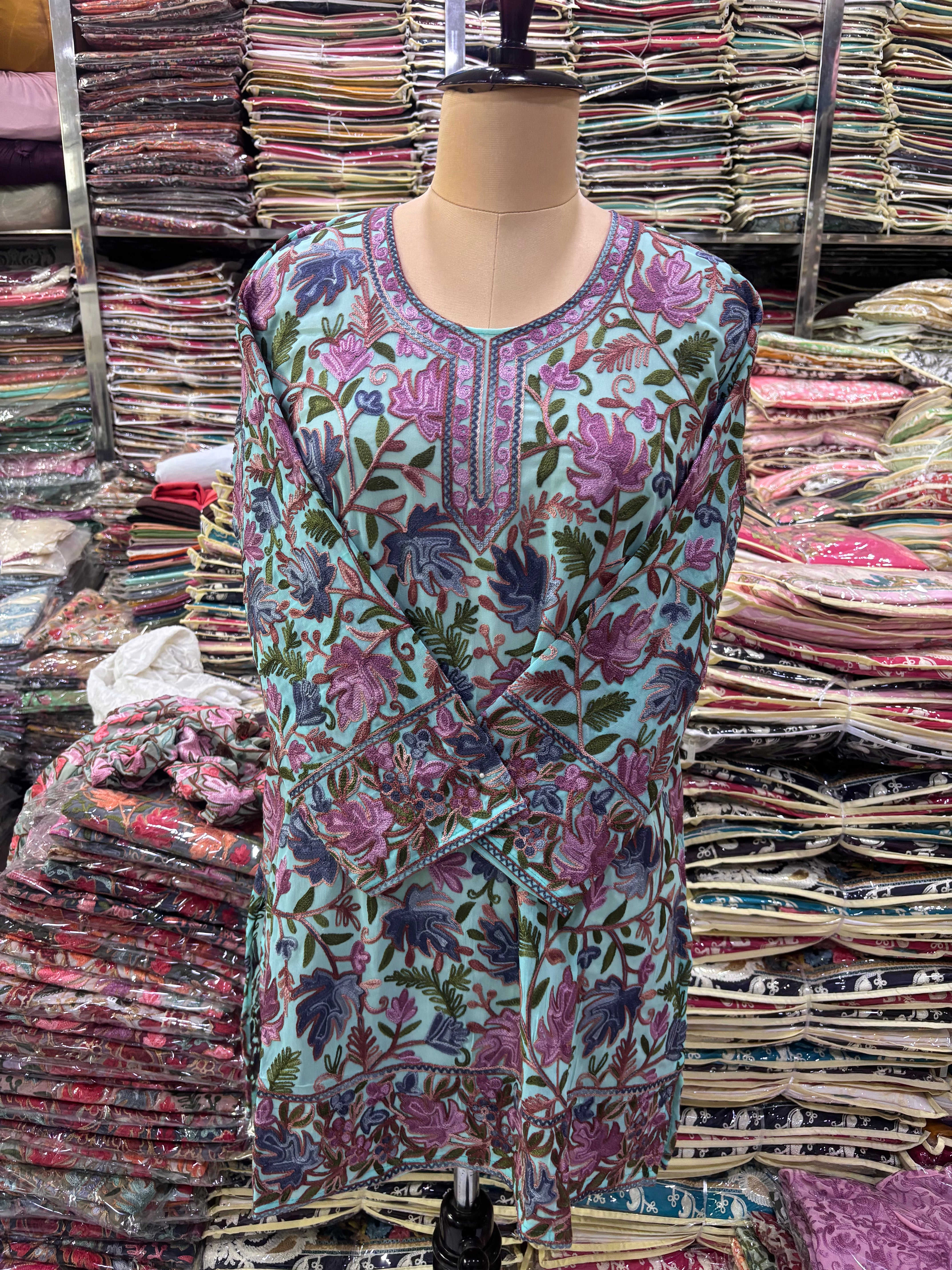 Chinar georgette embroidery kurti