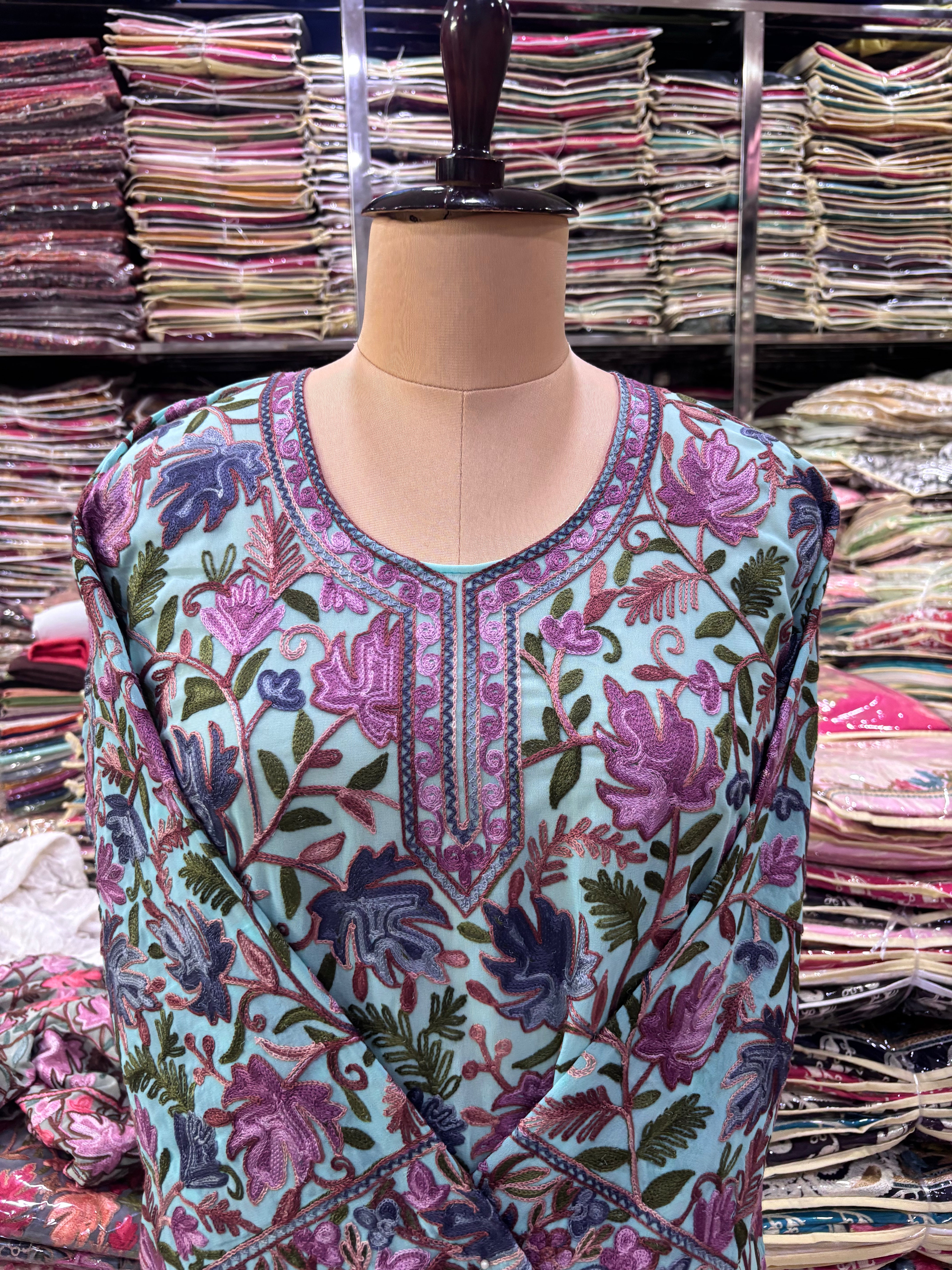 Chinar georgette embroidery kurti