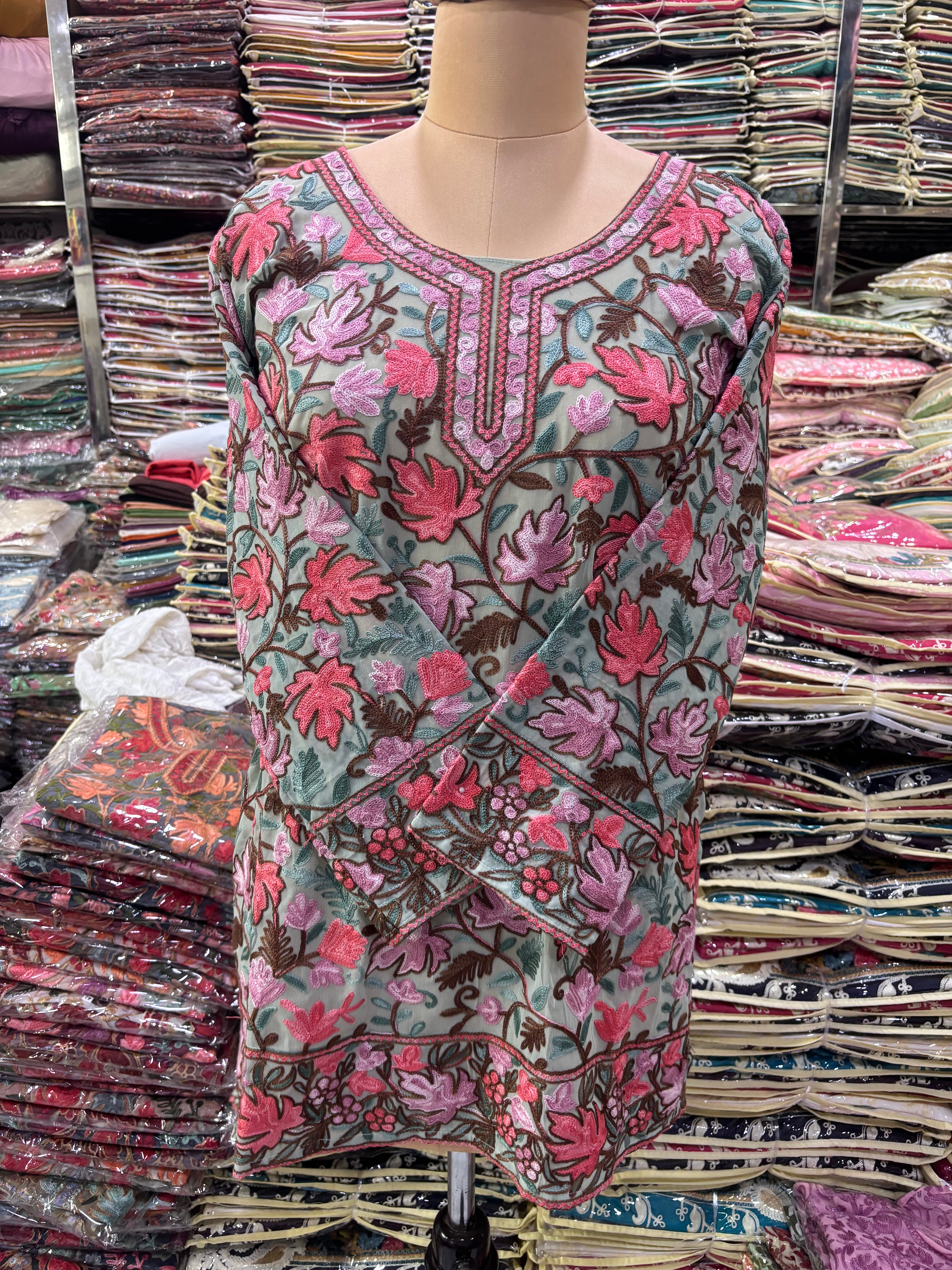 Chinar georgette embroidery kurti