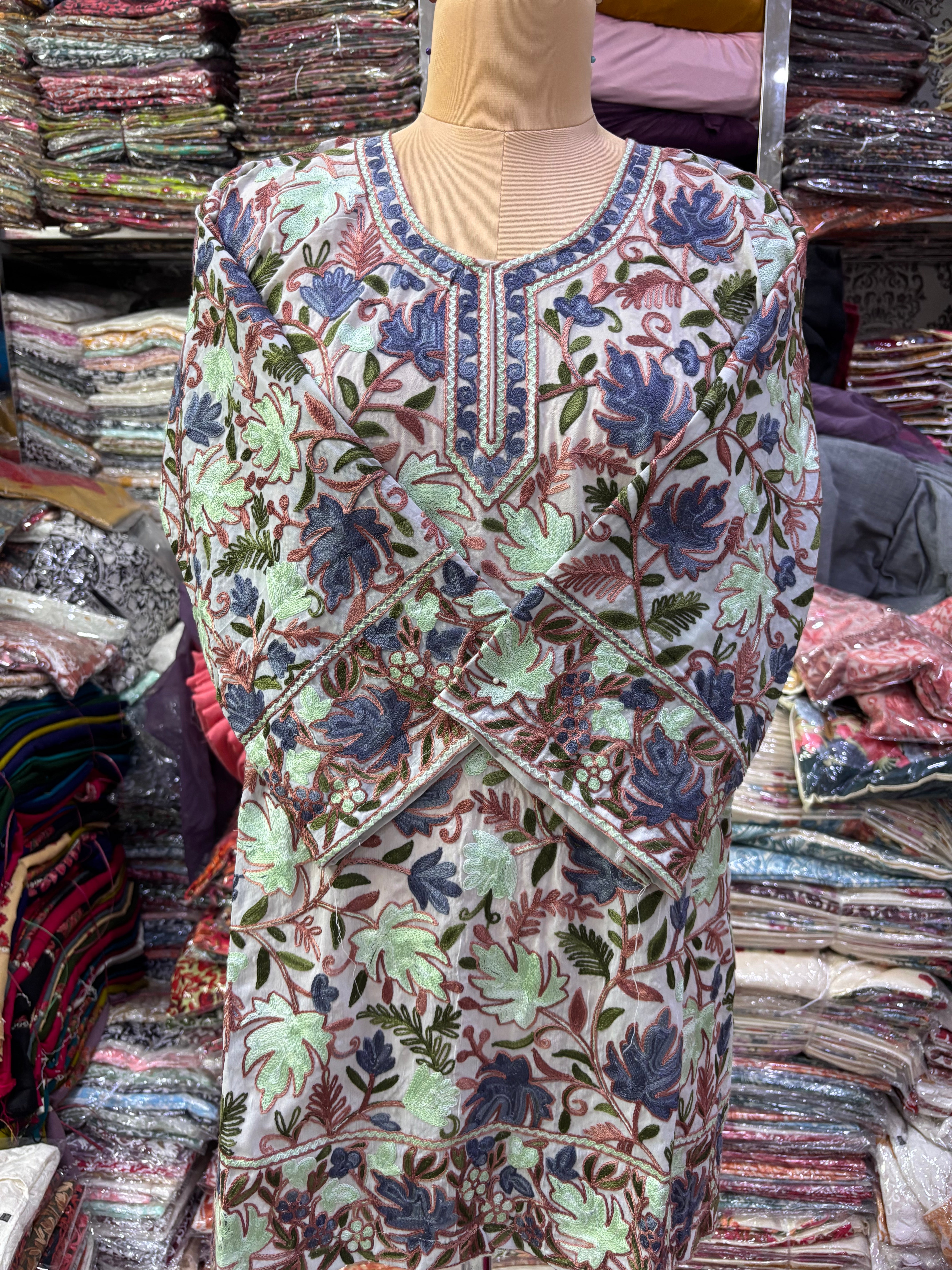 Grey Georgette chinar top