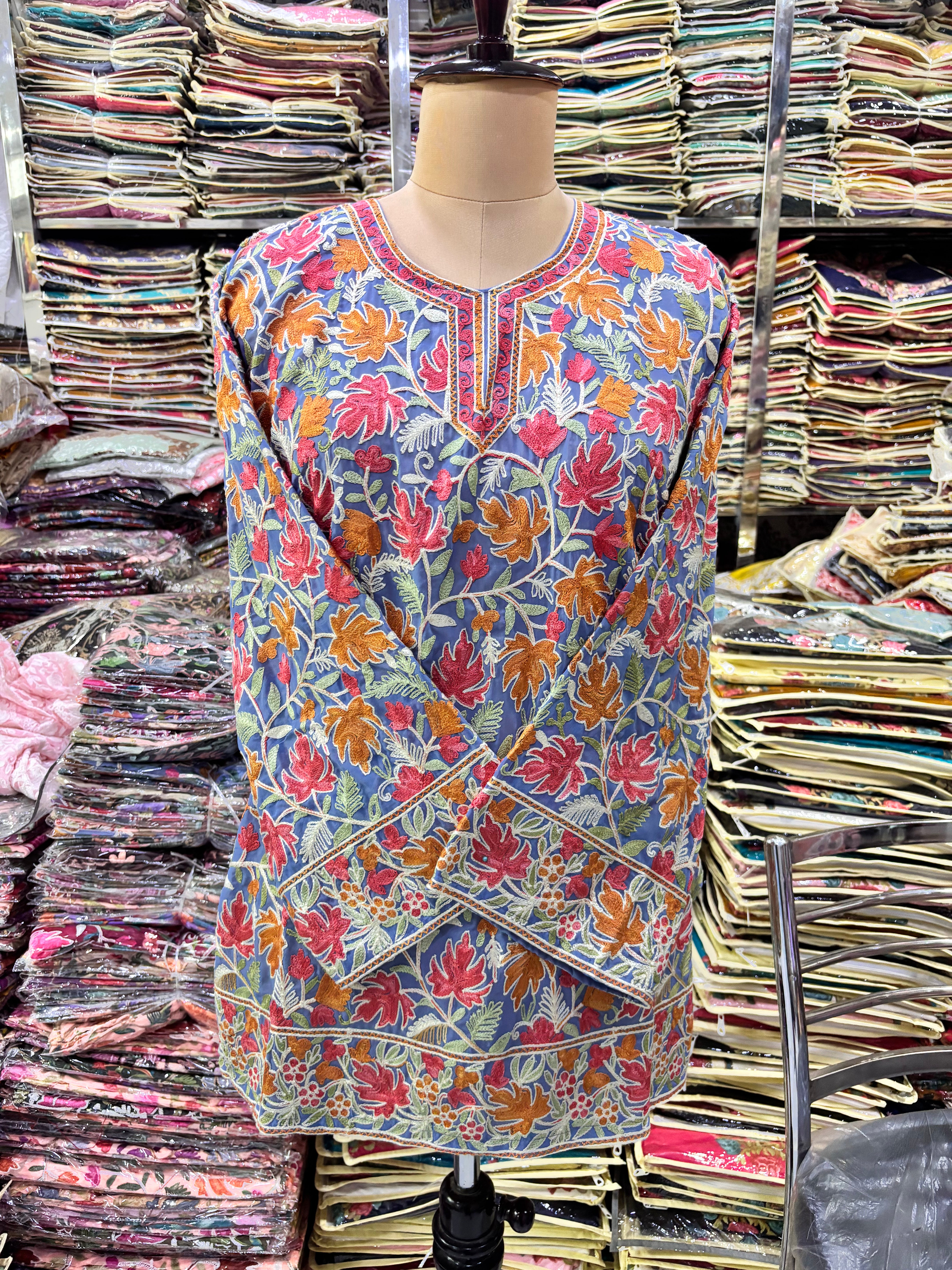 Chinar georgette embroidery kurti fits upto 44 xxl