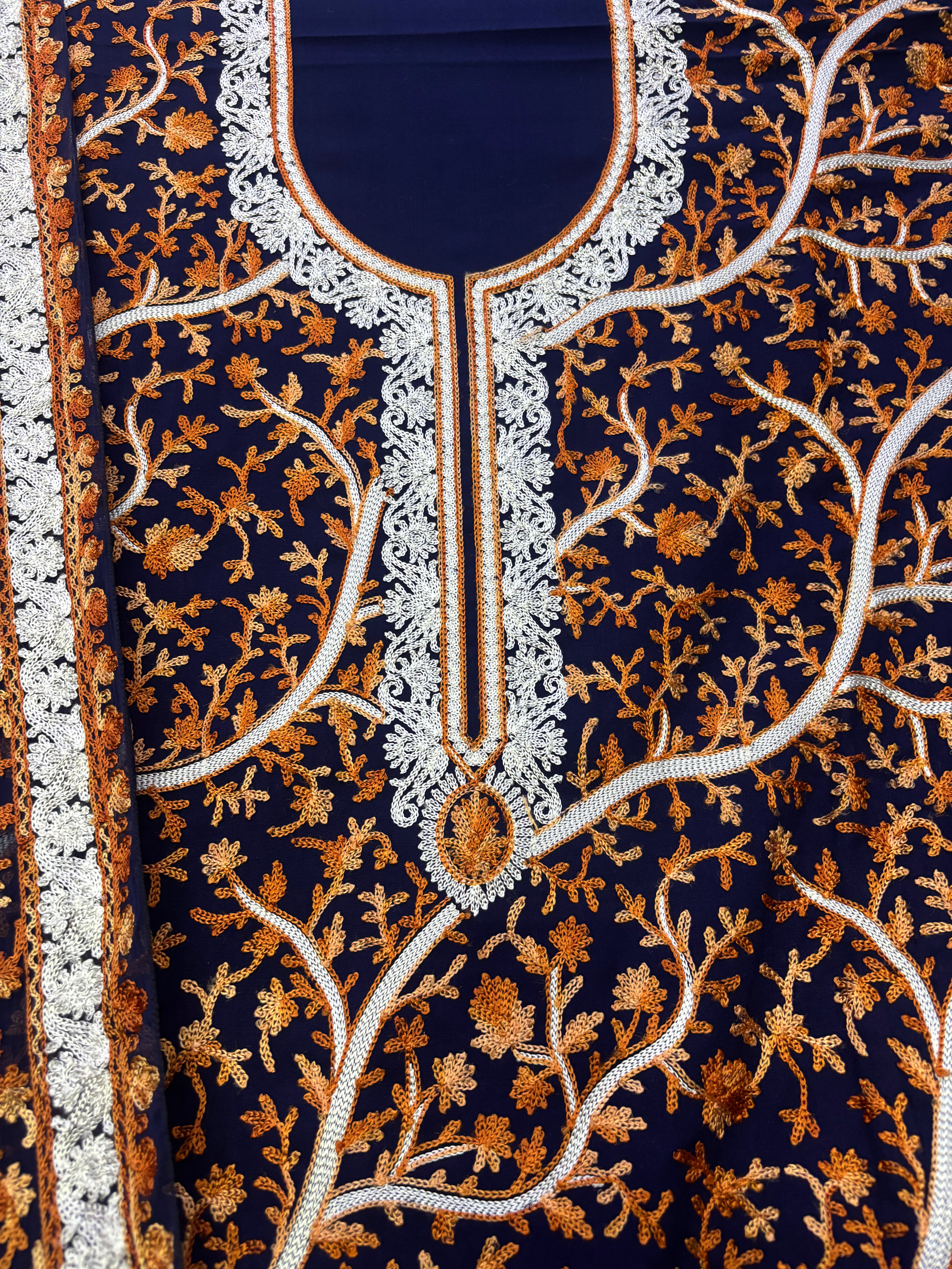 Pure rayon cotton embroidery suit set
