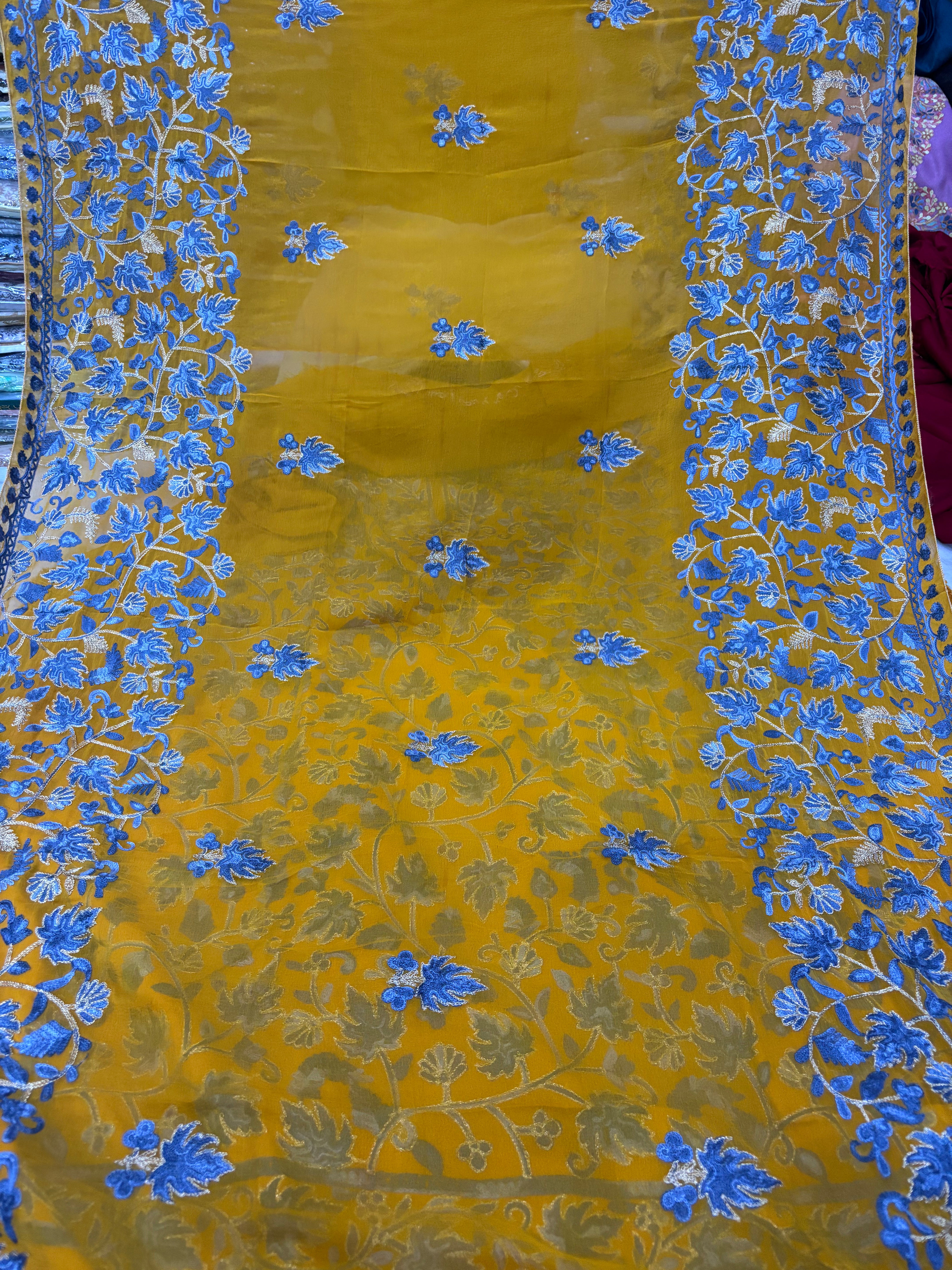 Pure rayon cotton embroidery suit set
