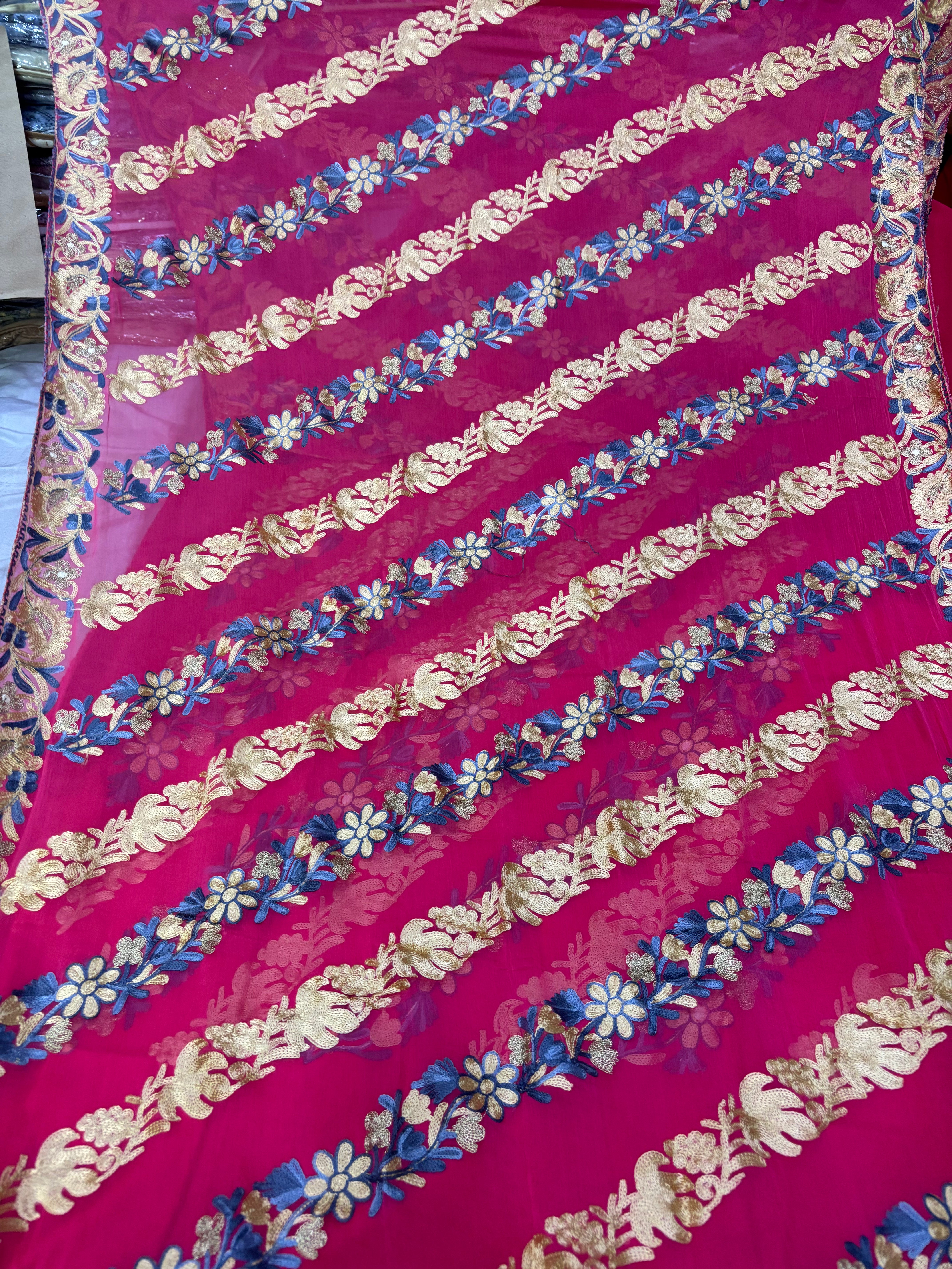 Pure rayon cotton embroidery suit set