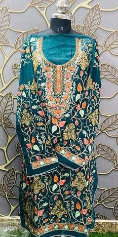 Georgette Kashmiri Work Kurtis 1517