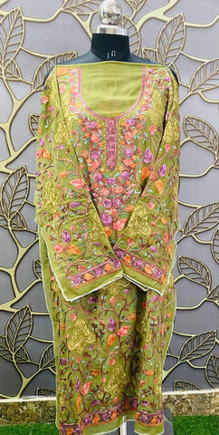 Georgette Kashmiri Work Kurtis 1521