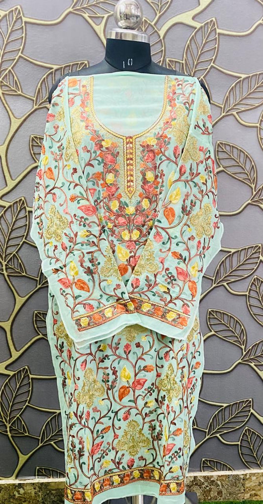 Georgette Kashmiri Work Kurtis 1522