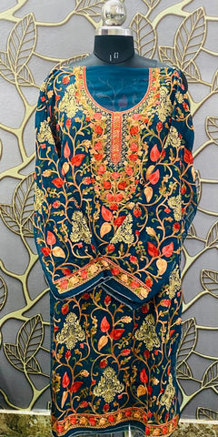 Georgette Kashmiri Work Kurtis 1525