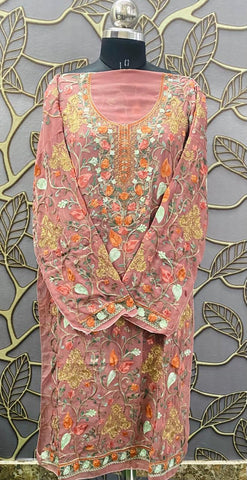 Georgette Kashmiri Work Kurtis 1527