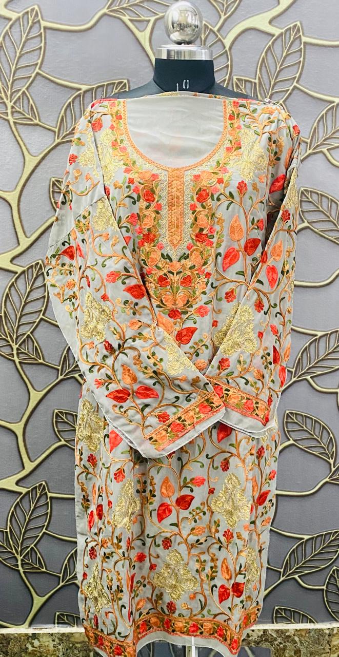 Georgette Kashmiri Work Kurtis 1529