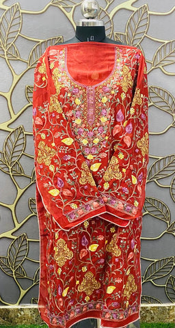 Georgette Kashmiri Work Kurtis 1533