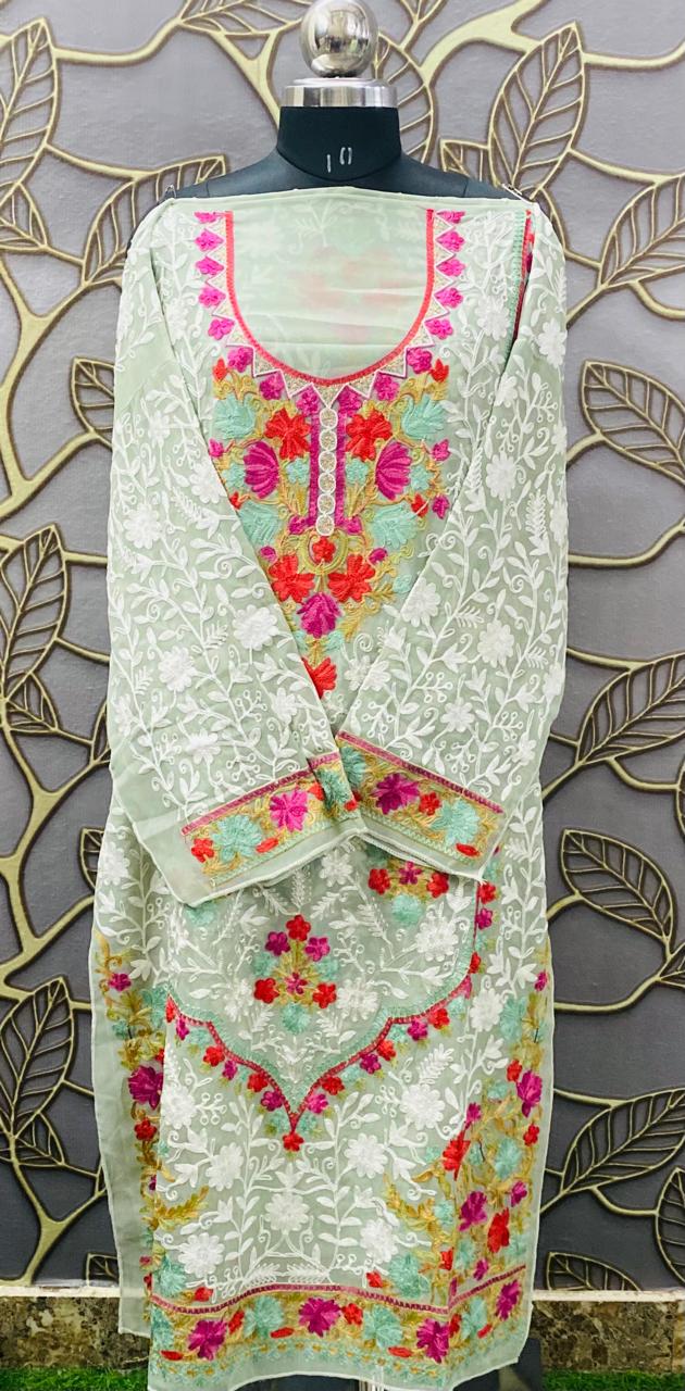 Georgette Kashmiri Work Kurtis 1536