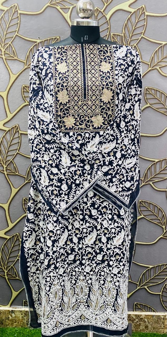 Georgette Kashmiri Work Kurtis 1540