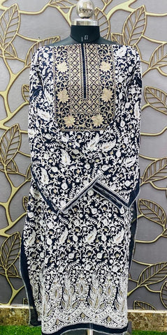 Georgette Kashmiri Work Kurtis 1540