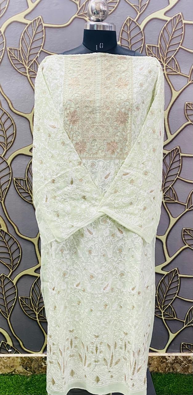 Georgette Kashmiri Work Kurtis AUG1907