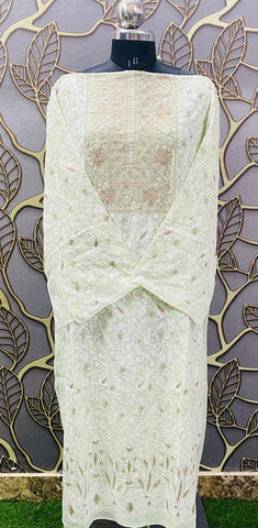 Georgette Kashmiri Work Kurtis AUG1907