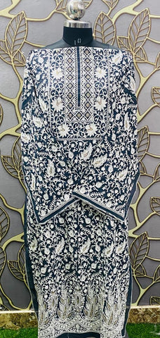 Georgette Kashmiri Work Kurtis AUG1908