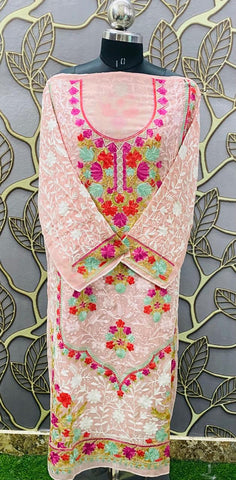 Georgette Kashmiri Work Kurtis AUG1910