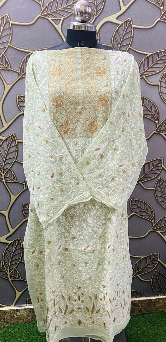 Georgette Kashmiri Work Kurtis AUG1914