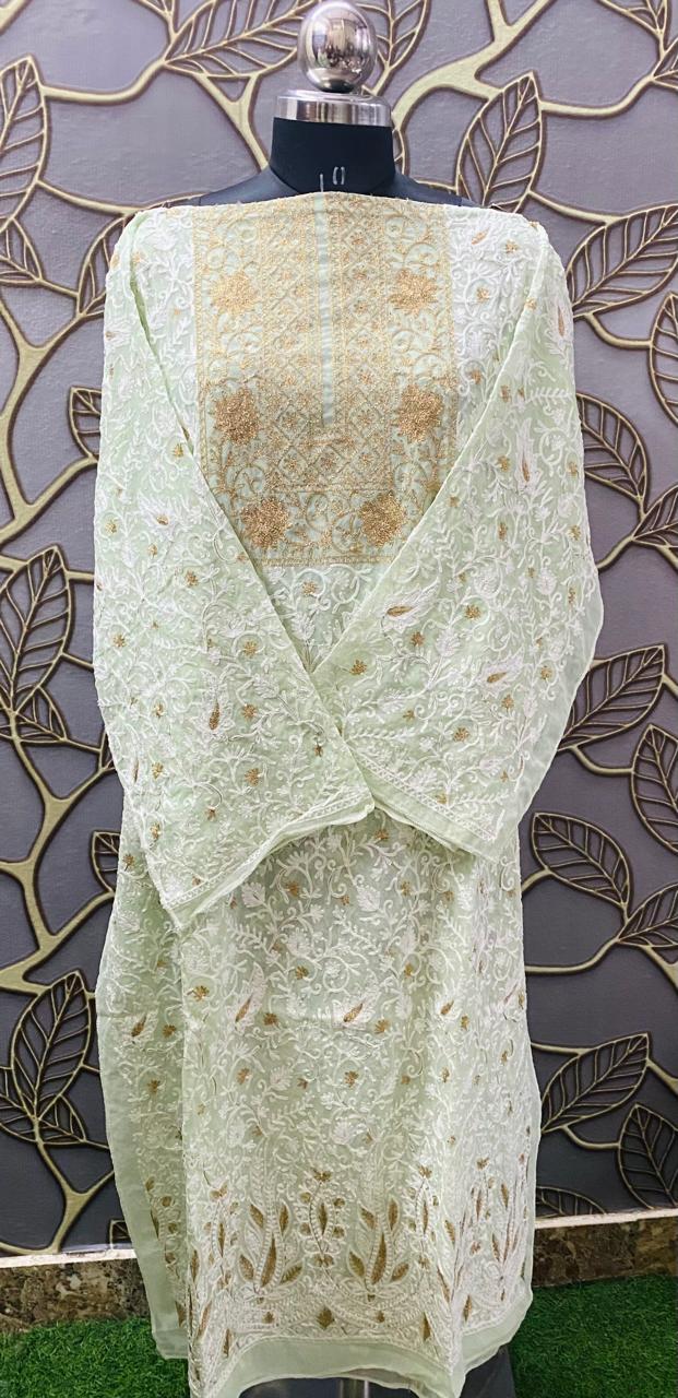 Georgette Kashmiri Work Kurtis AUG1914